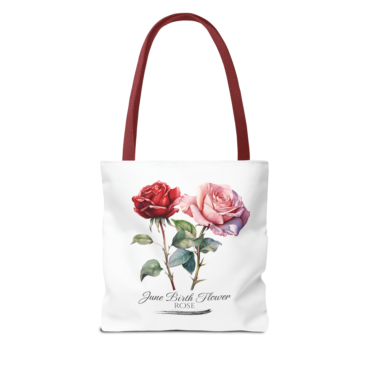 June Birth Flower: Rose - Tote Bag (AOP)