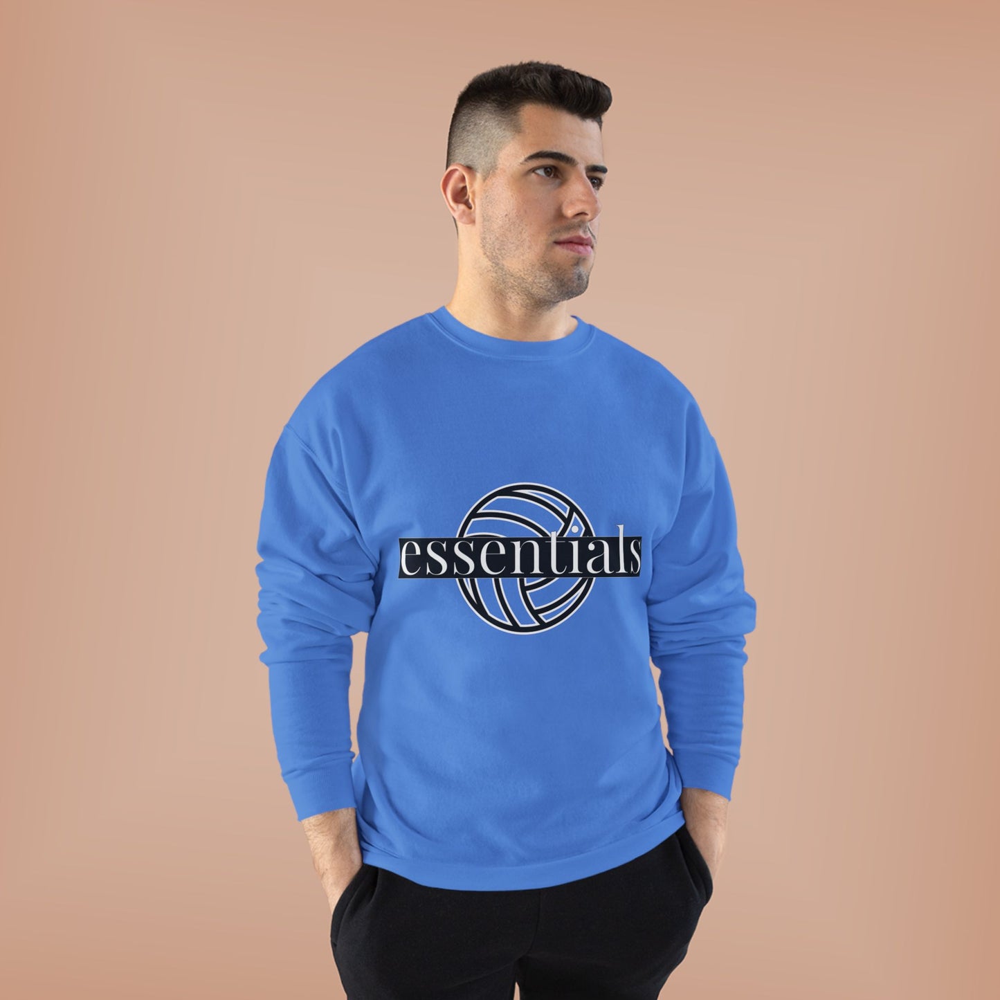 Unisex Eco-Friendly Volleyball Sweatshirt, Casual Sportswear for Athletes, Great for Gifts, Team Spiritwear, Eco-Conscious Fashion