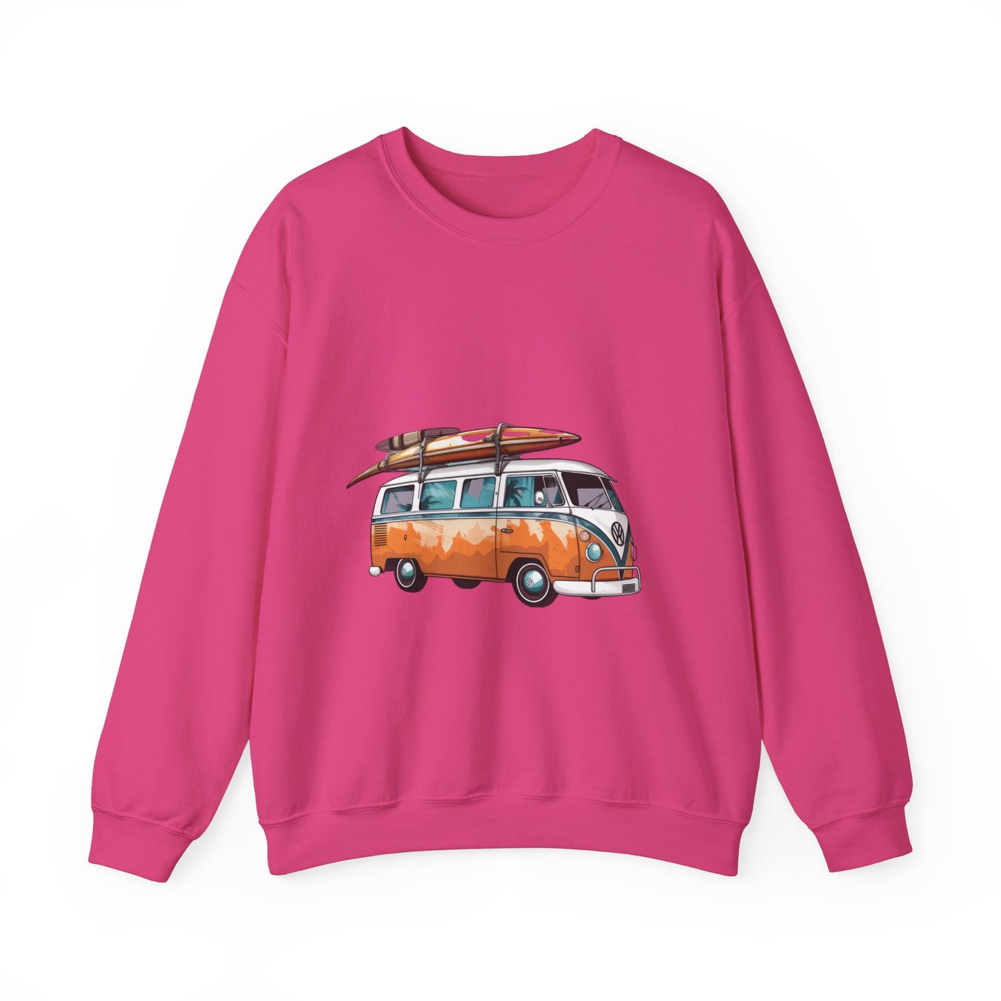 Retro Surf Van - Unisex Heavy Blend™ Crewneck Sweatshirt