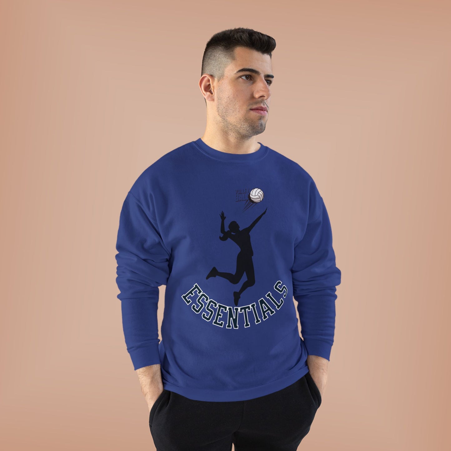 Stylish Eco-Friendly Crewneck Sweatshirt with 'Essentials' Graphic | Ideal for Athletes, Casual Wear, Sports Events and Holiday Gifts