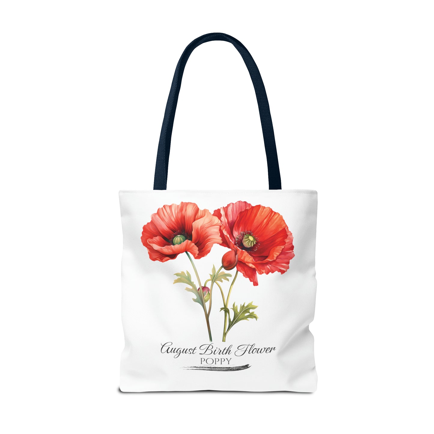 August Birth Flower: Poppy - Tote Bag (AOP)