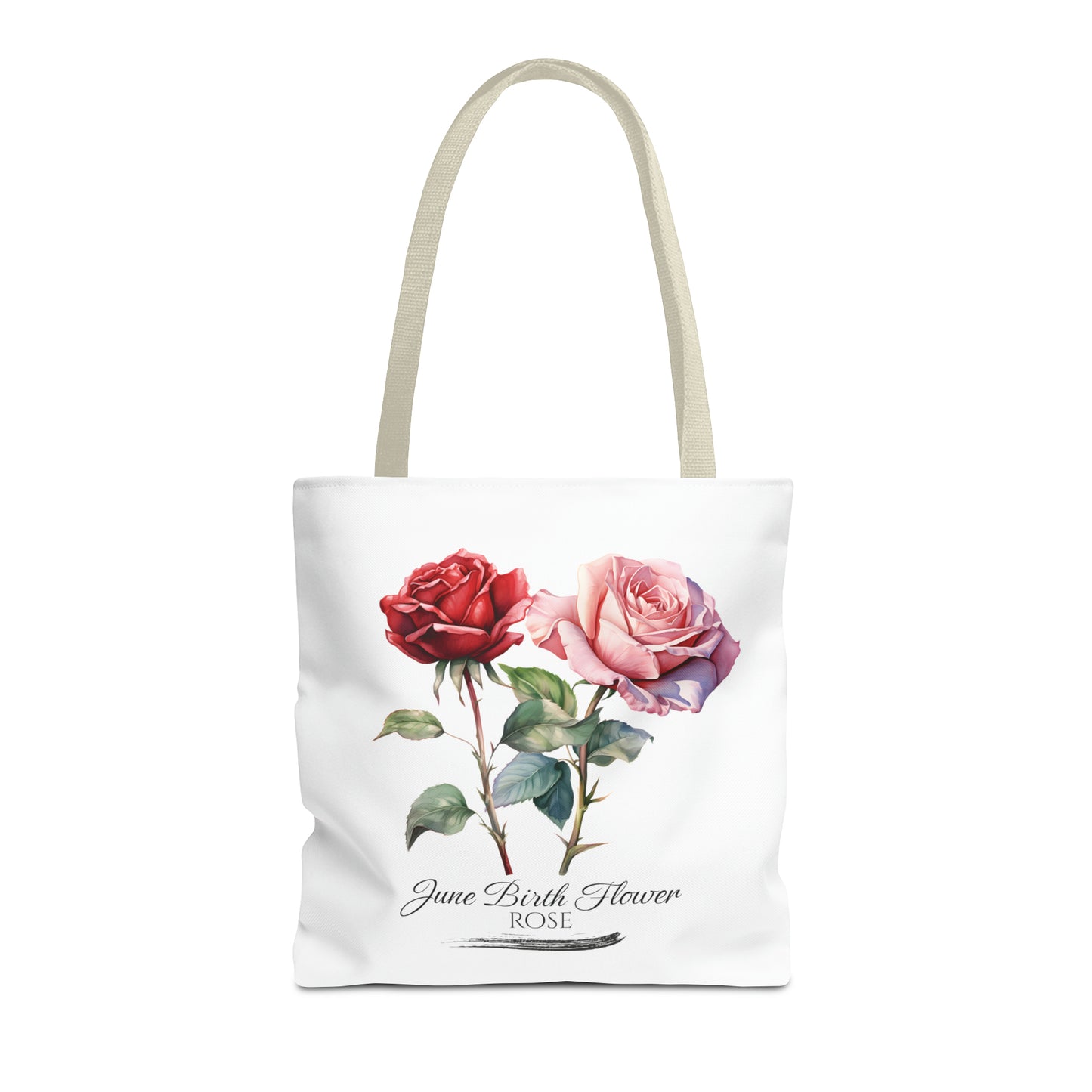 June Birth Flower: Rose - Tote Bag (AOP)