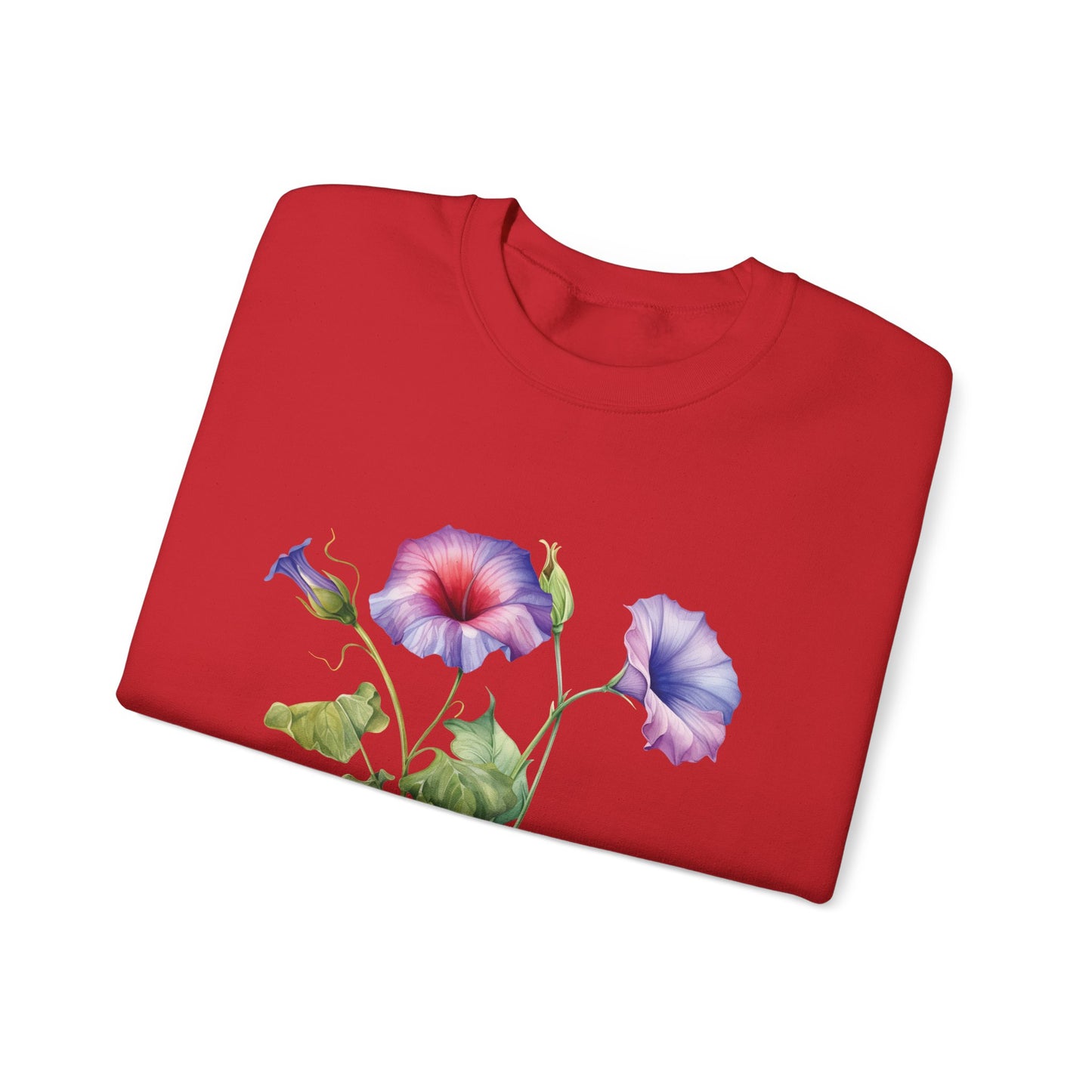 September Birth Flower (Morning Glory) - Unisex Heavy Blend™ Crewneck Sweatshirt