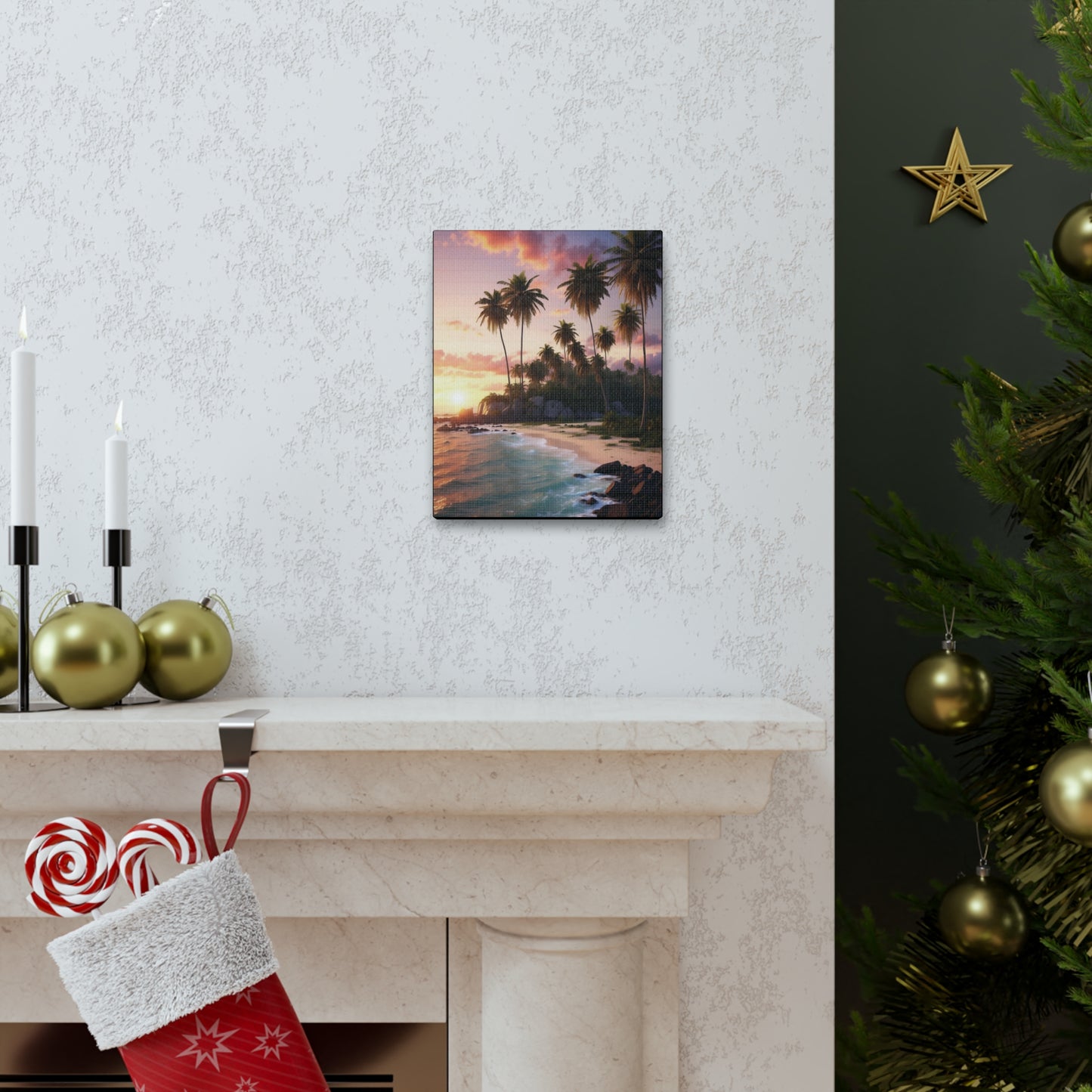 Sunset Over the Ocean Shores: Canvas Gallery Wraps