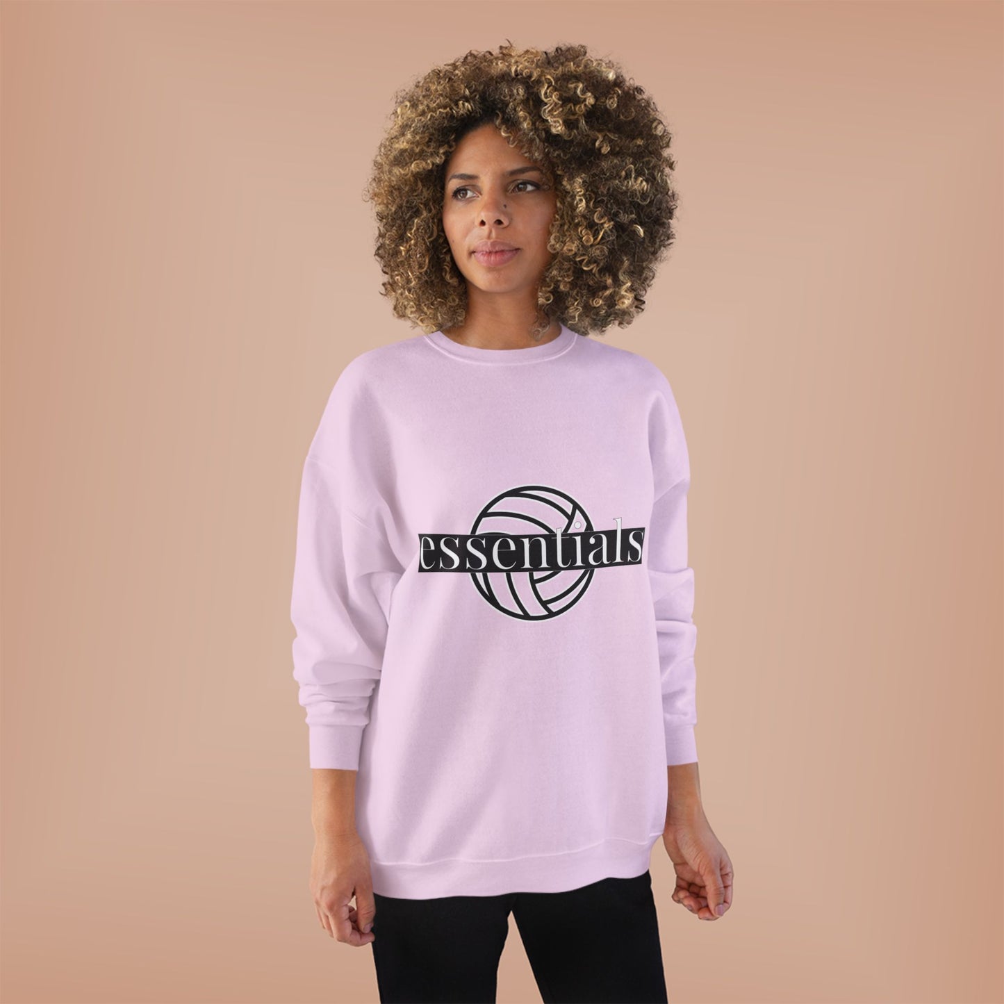 Unisex Eco-Friendly Volleyball Sweatshirt, Casual Sportswear for Athletes, Great for Gifts, Team Spiritwear, Eco-Conscious Fashion