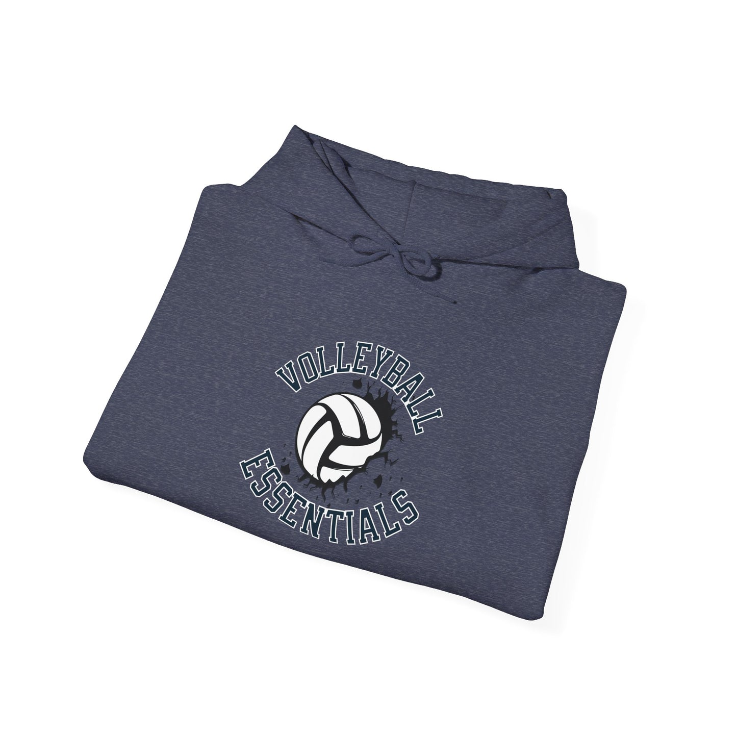 Volleyball Essentials Hoodie, Unisex Heavy Blend Sweatshirt for Players, Sporty Gift, Workout Wear, Casual Comfort
