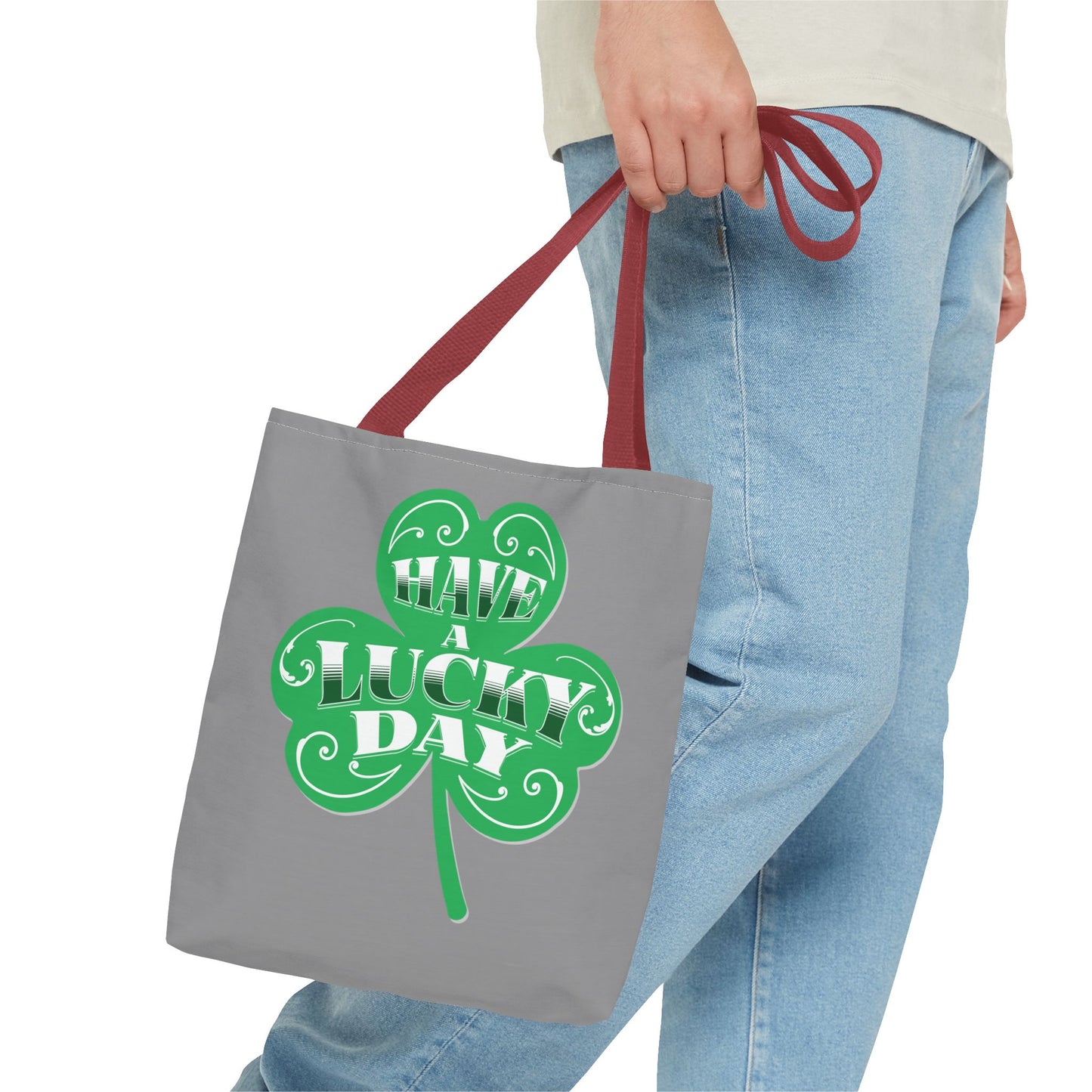 Lucky Day Tote Bag - St. Patrick's Day Gift, Eco-Friendly Shopper, Fun Everyday Use, Green Clover Design, Lucky Charm