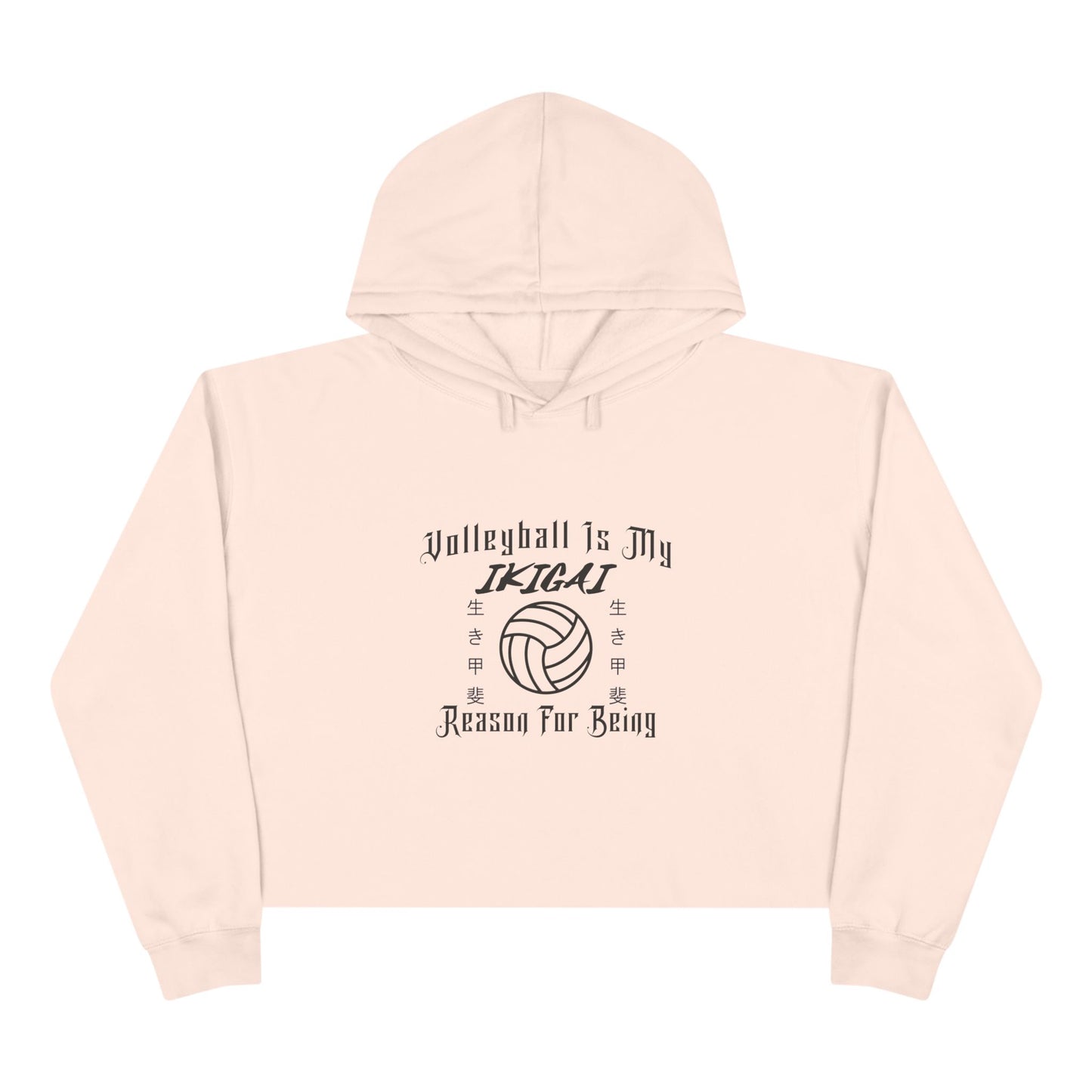 Volleyball Is My IKIGAI: Crop Hoodie