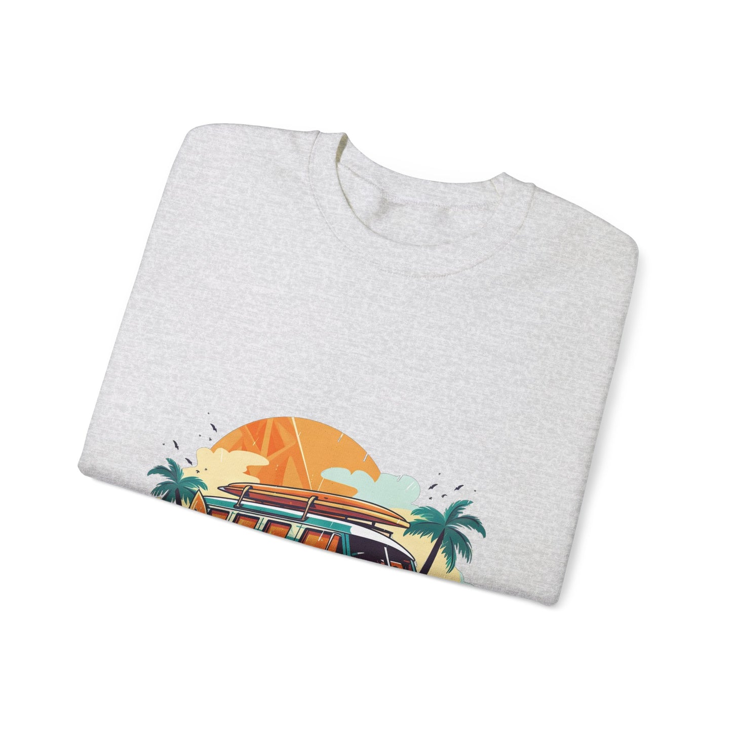 Retro Surf Van - Unisex Heavy Blend™ Crewneck Sweatshirt