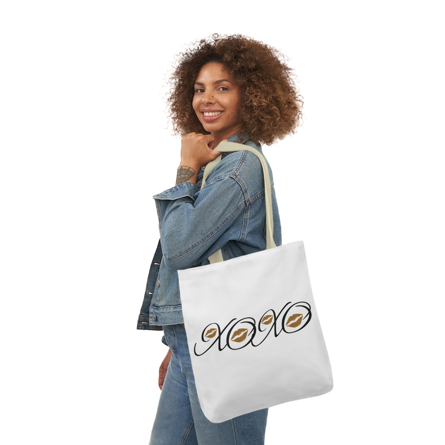 Canvas Tote Bag - XOXO Kissing Lips