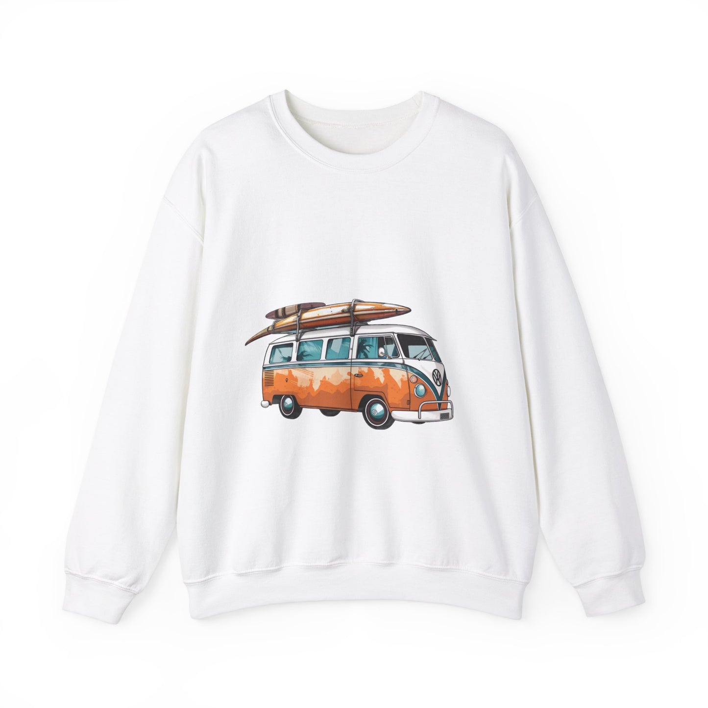 Retro Surf Van - Unisex Heavy Blend™ Crewneck Sweatshirt