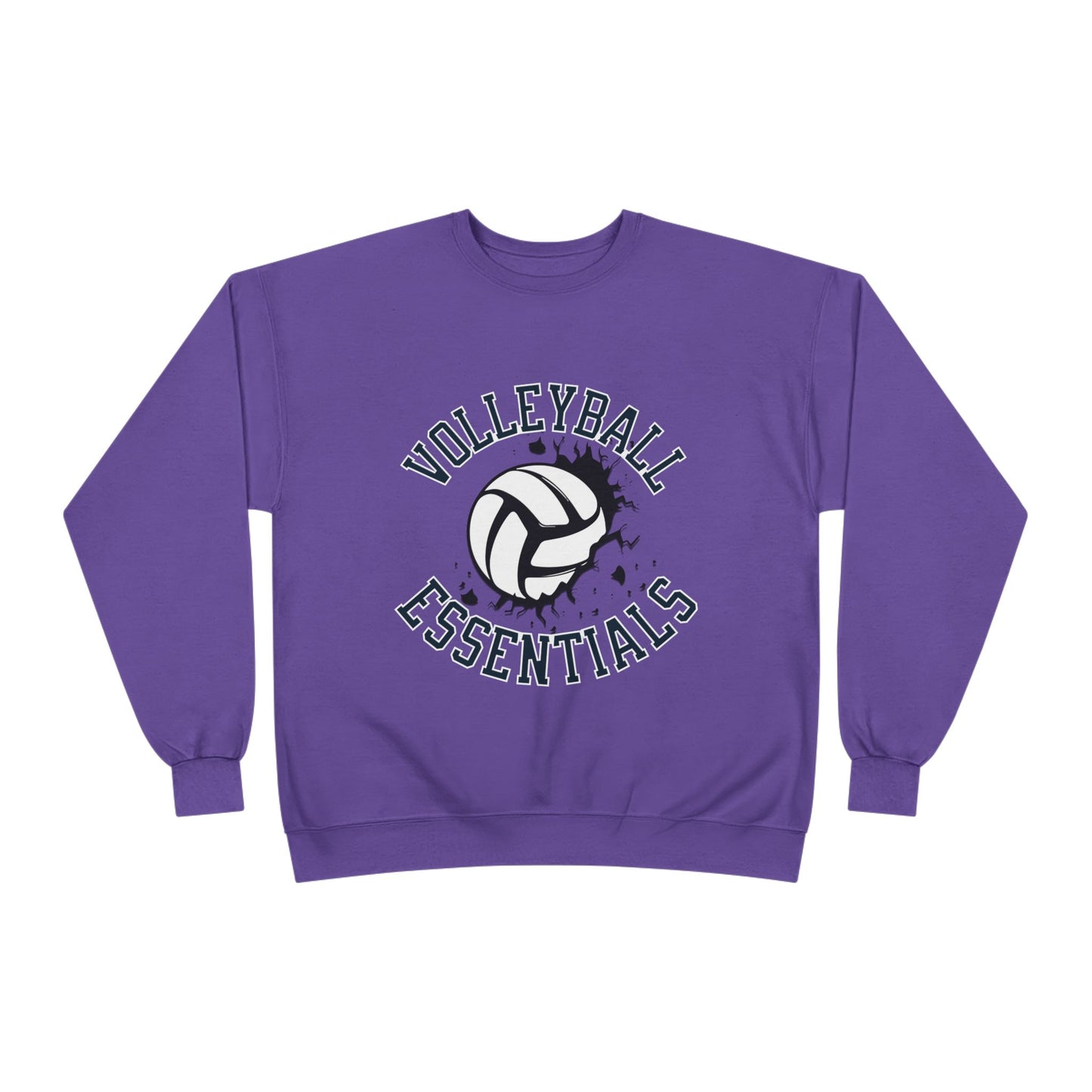 Volleyball Essentials Eco-Friendly Sweatshirt, Casual Sportswear, Gift for Volleyball Players, Team Apparel, Workout Clothing