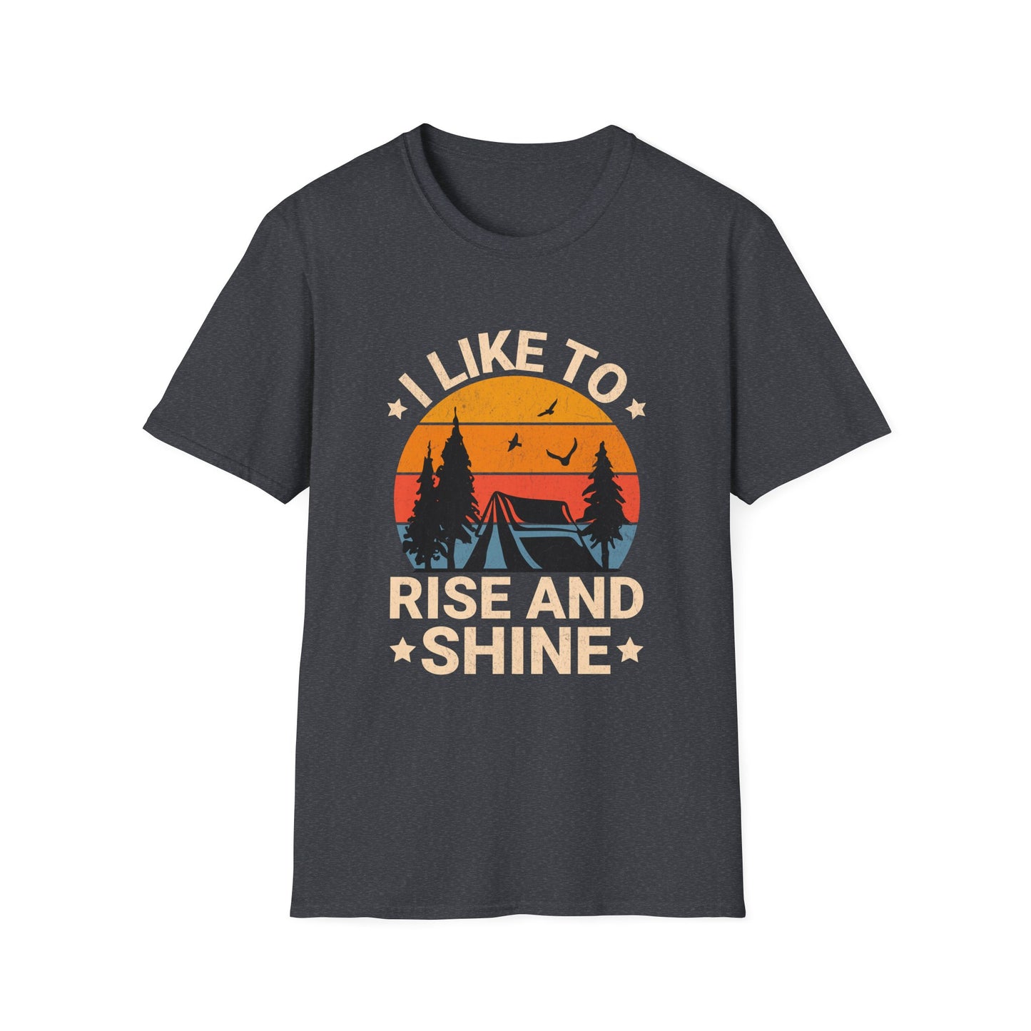 Rise And Shine Graphic Tee, Morning Person Shirt, Positive Vibes Top, Inspirational Quote Tee, Unisex Softstyle Tshirt, Comfortable Tee