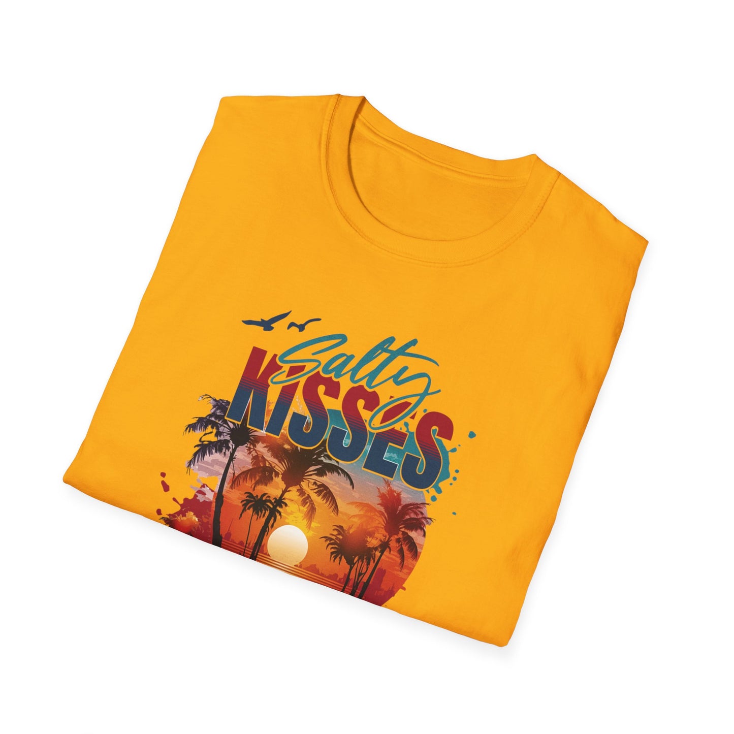 Beach Vibes T-Shirt - Salty Kisses, Ocean Wishes