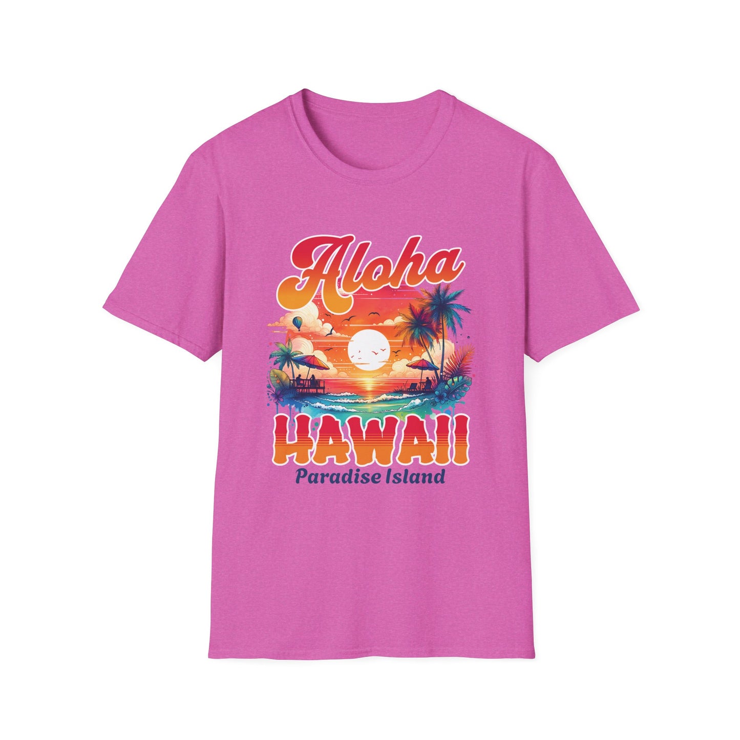 Aloha Hawaii Paradise T-Shirt - Unisex Softstyle