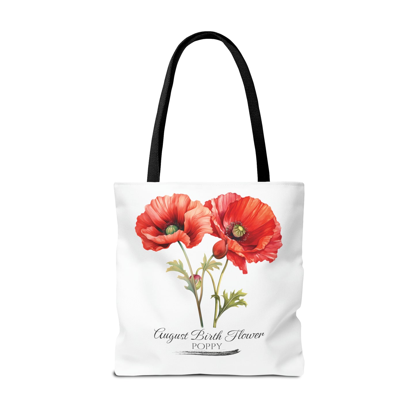 August Birth Flower: Poppy - Tote Bag (AOP)