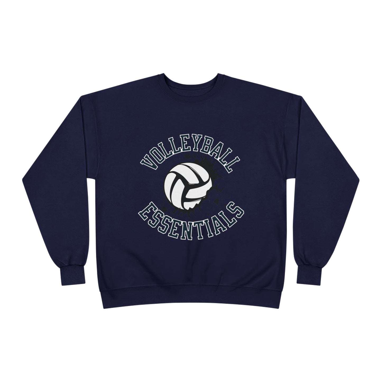 Volleyball Essentials Eco-Friendly Sweatshirt, Casual Sportswear, Gift for Volleyball Players, Team Apparel, Workout Clothing