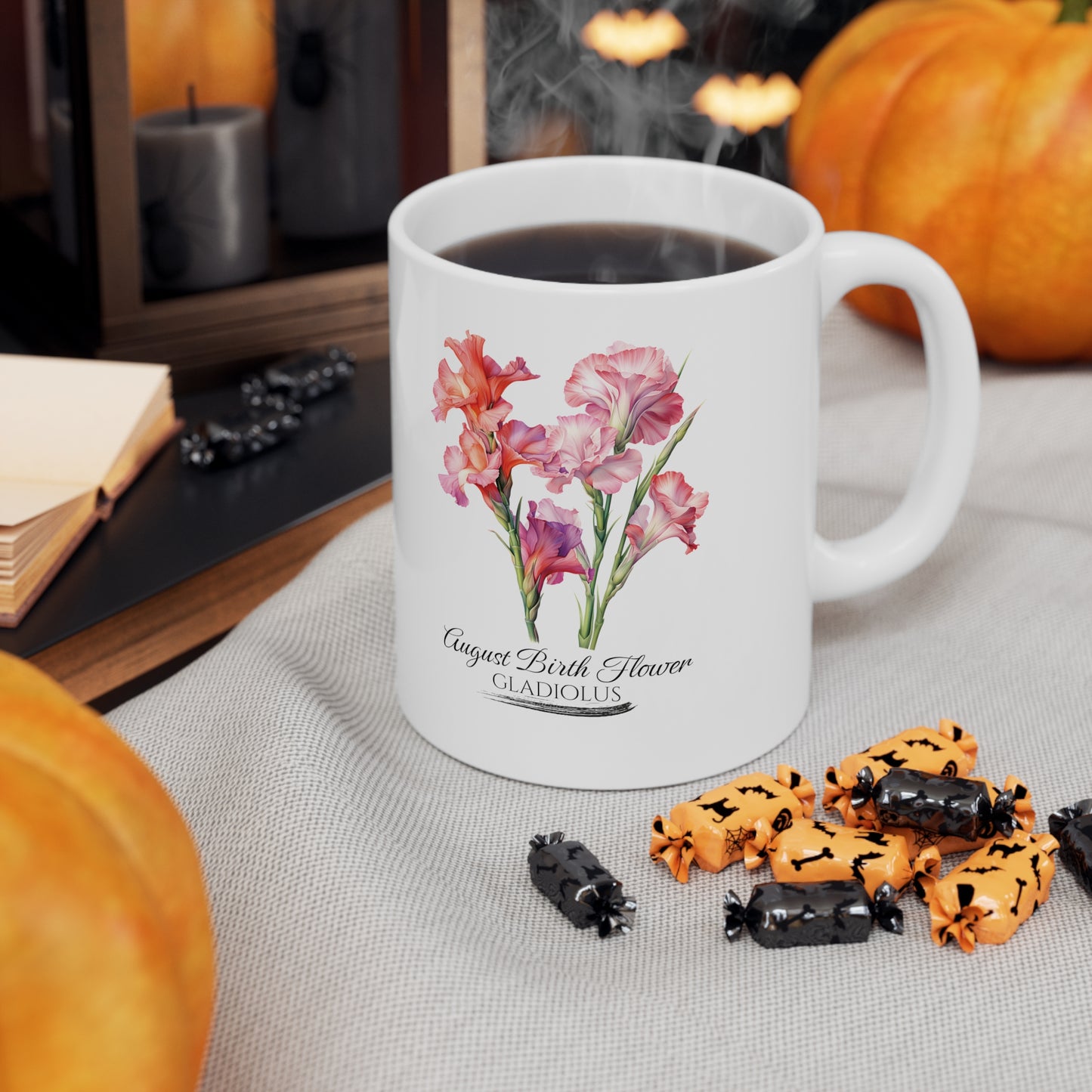 August Birth Flower (Gladiolus): Ceramic Mug 11oz