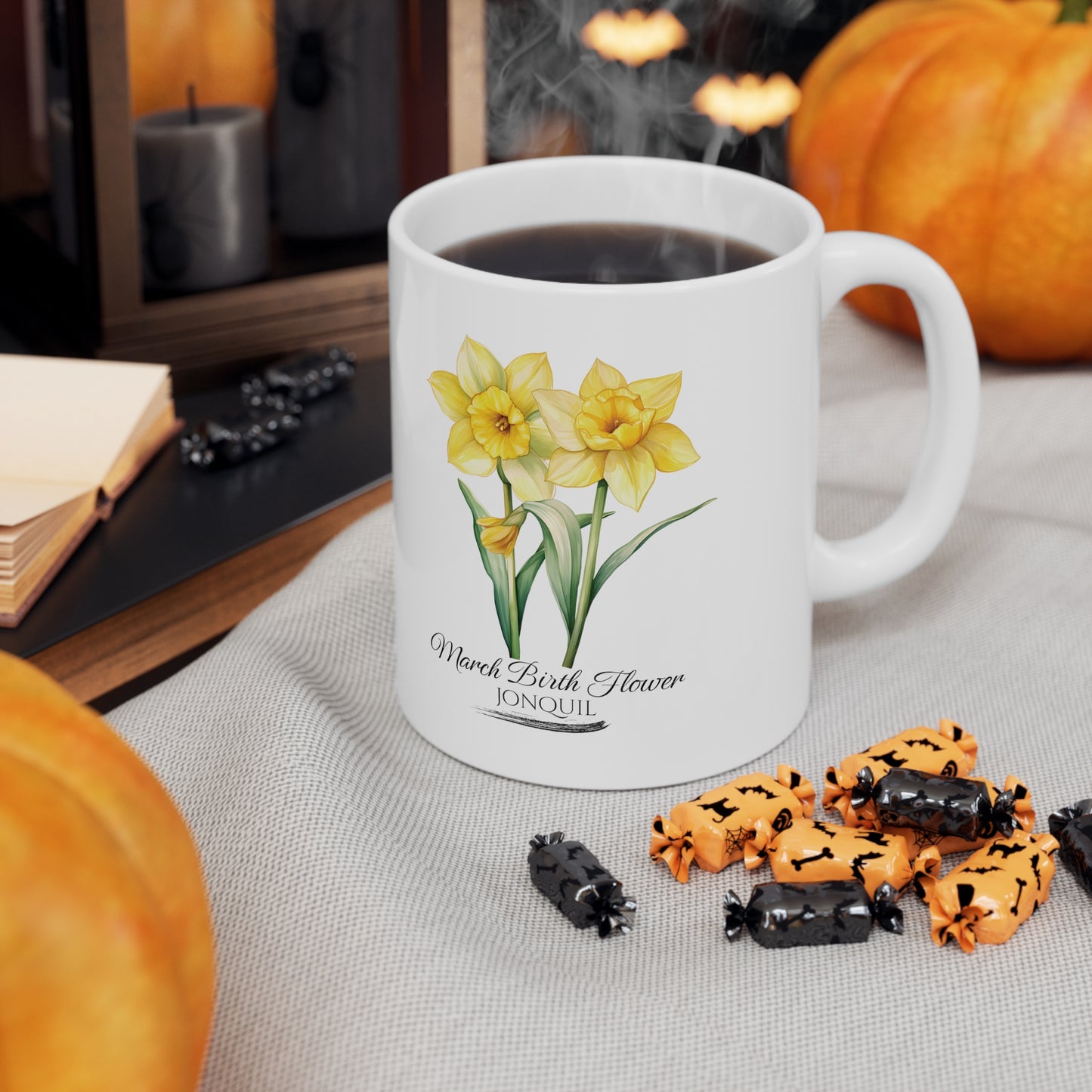 March Birth Flower (Jonquil): Ceramic Mug 11oz