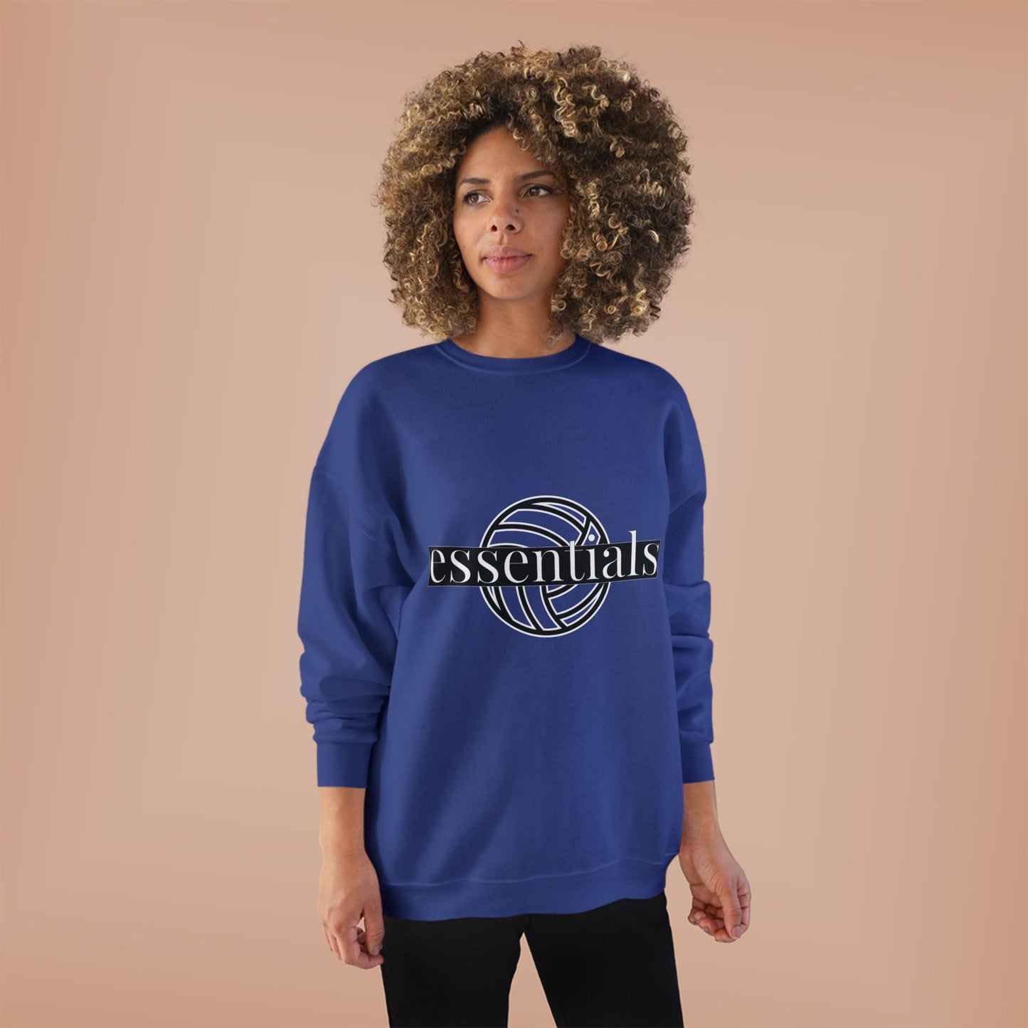 Unisex Eco-Friendly Volleyball Sweatshirt, Casual Sportswear for Athletes, Great for Gifts, Team Spiritwear, Eco-Conscious Fashion