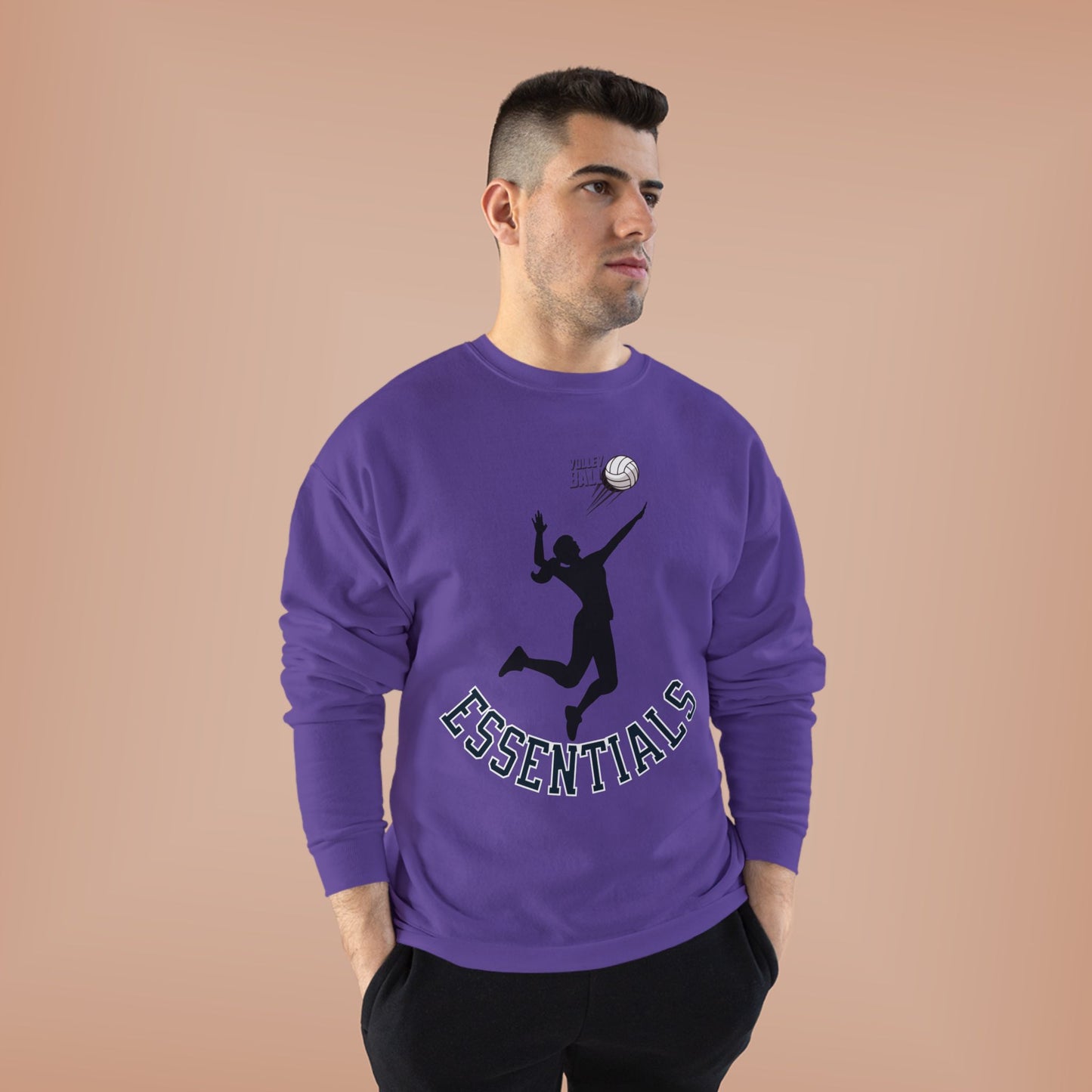 Stylish Eco-Friendly Crewneck Sweatshirt with 'Essentials' Graphic | Ideal for Athletes, Casual Wear, Sports Events and Holiday Gifts