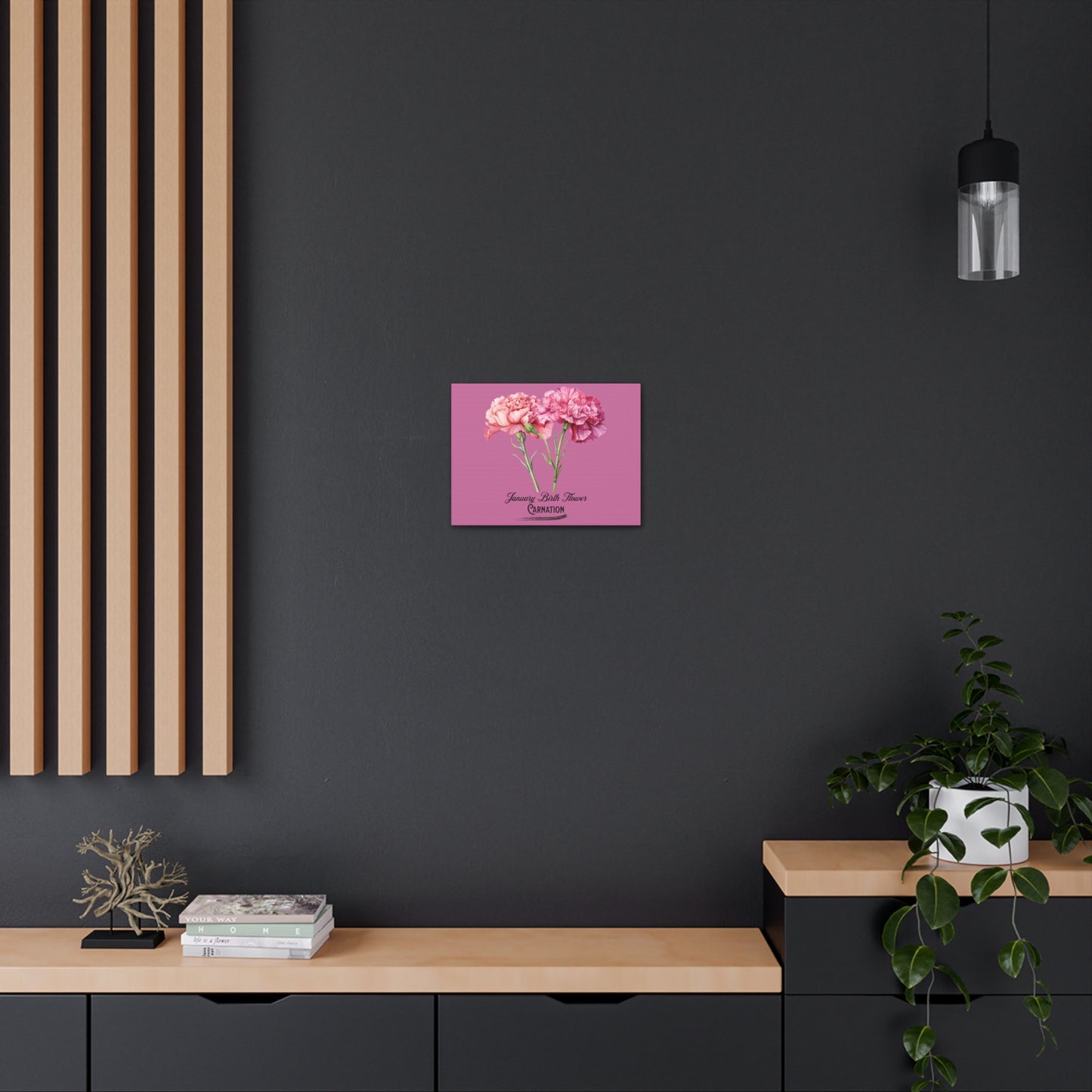 January Birth Flower (Carnation): Canvas Gallery Wraps