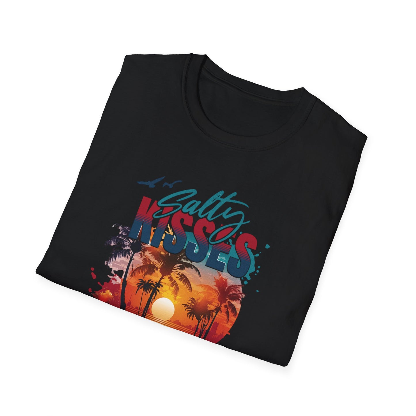 Beach Vibes T-Shirt - Salty Kisses, Ocean Wishes