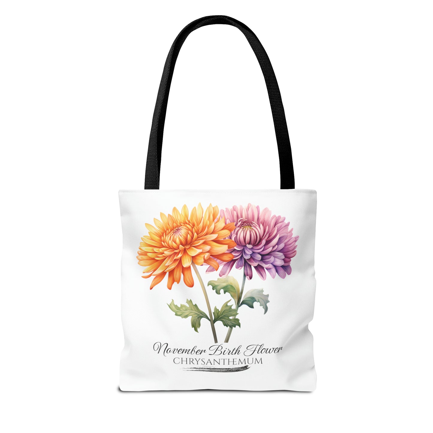 November Birth Flower: Chrysanthemum - Tote Bag (AOP)