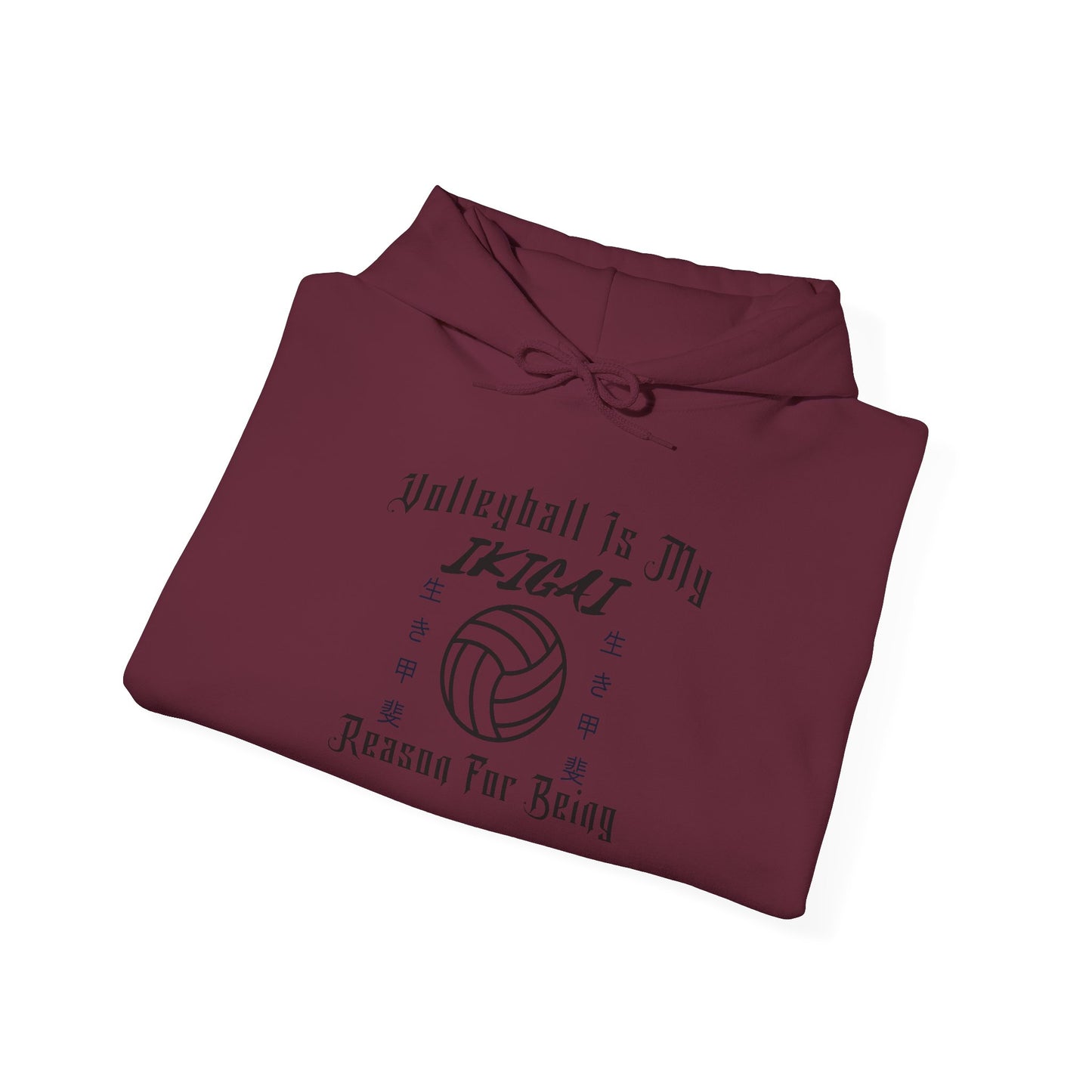 Volleyball Is My IKIGAI: Unisex Heavy Blend™ Hooded Sweatshirt