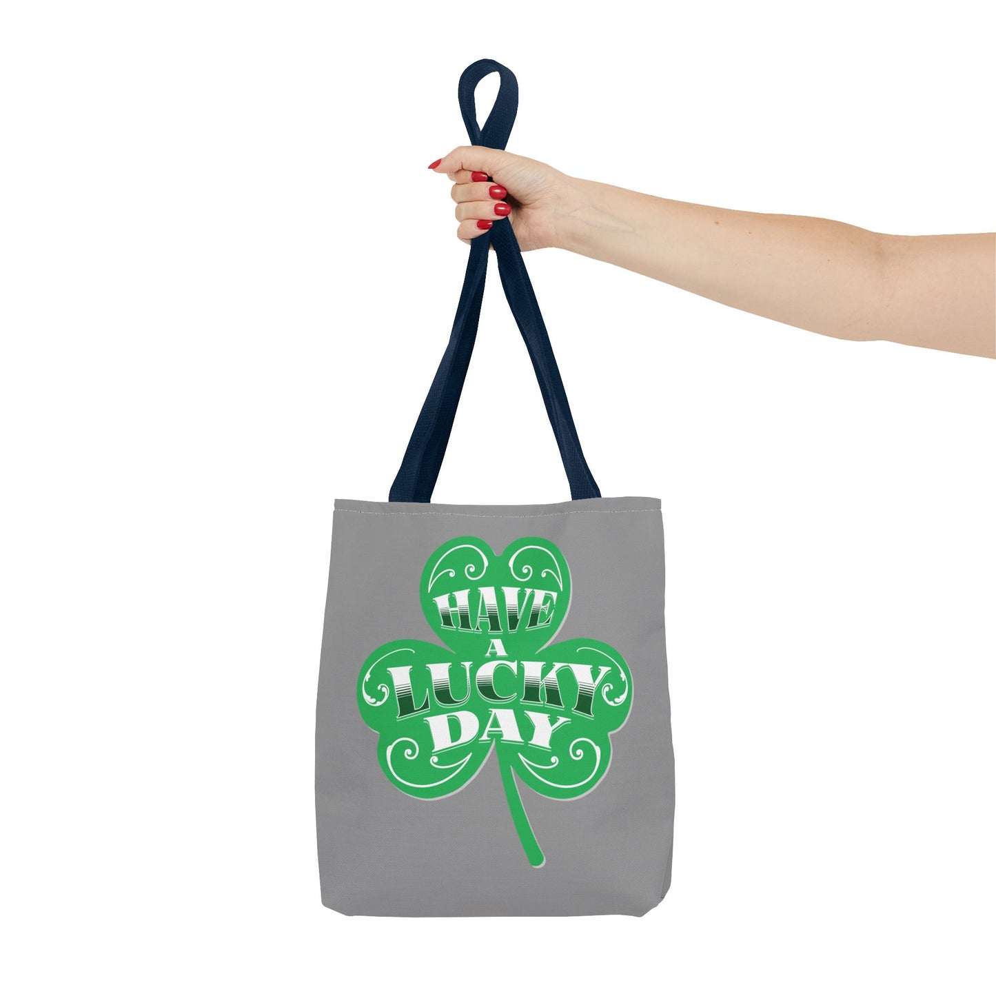 Lucky Day Tote Bag - St. Patrick's Day Gift, Eco-Friendly Shopper, Fun Everyday Use, Green Clover Design, Lucky Charm