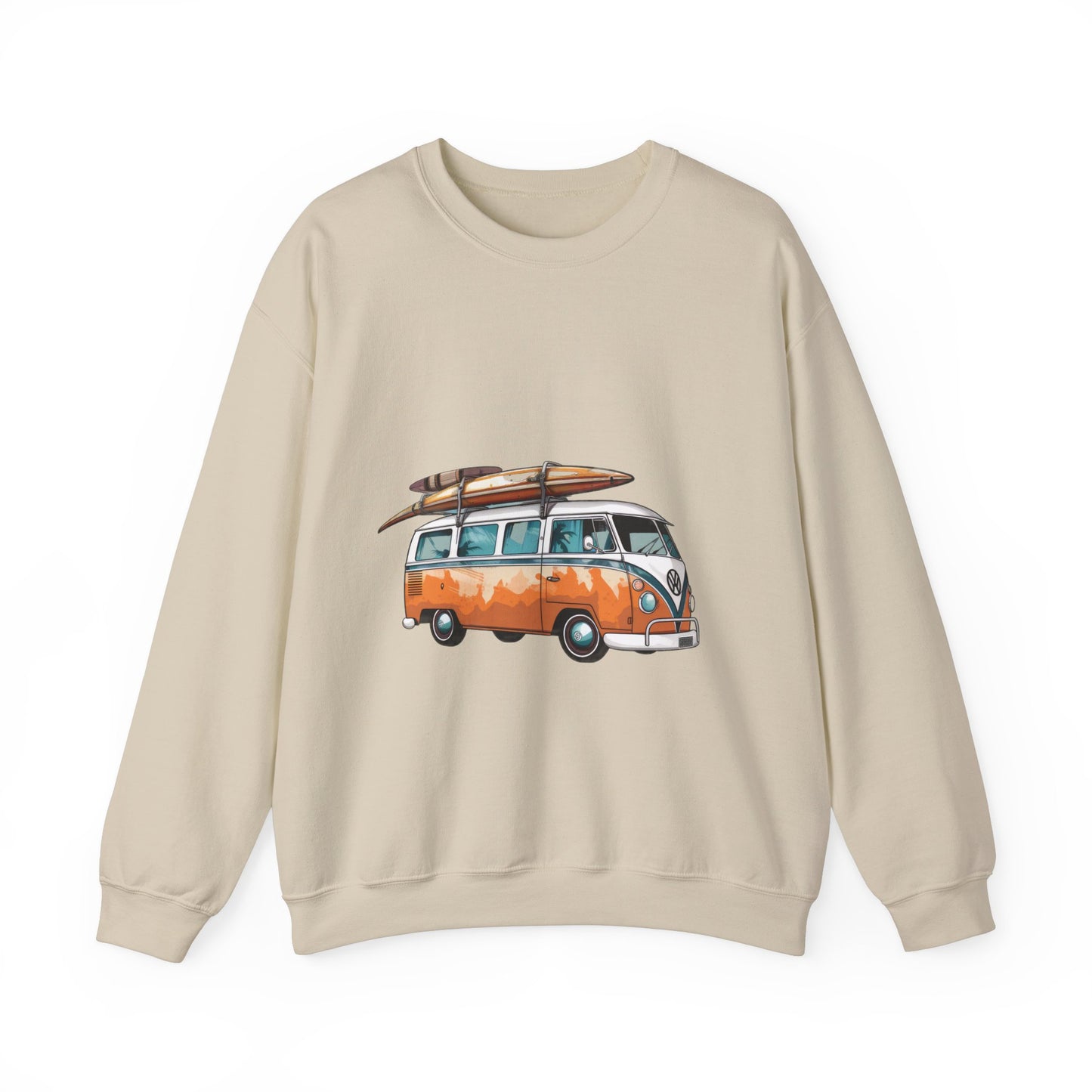Retro Surf Van - Unisex Heavy Blend™ Crewneck Sweatshirt