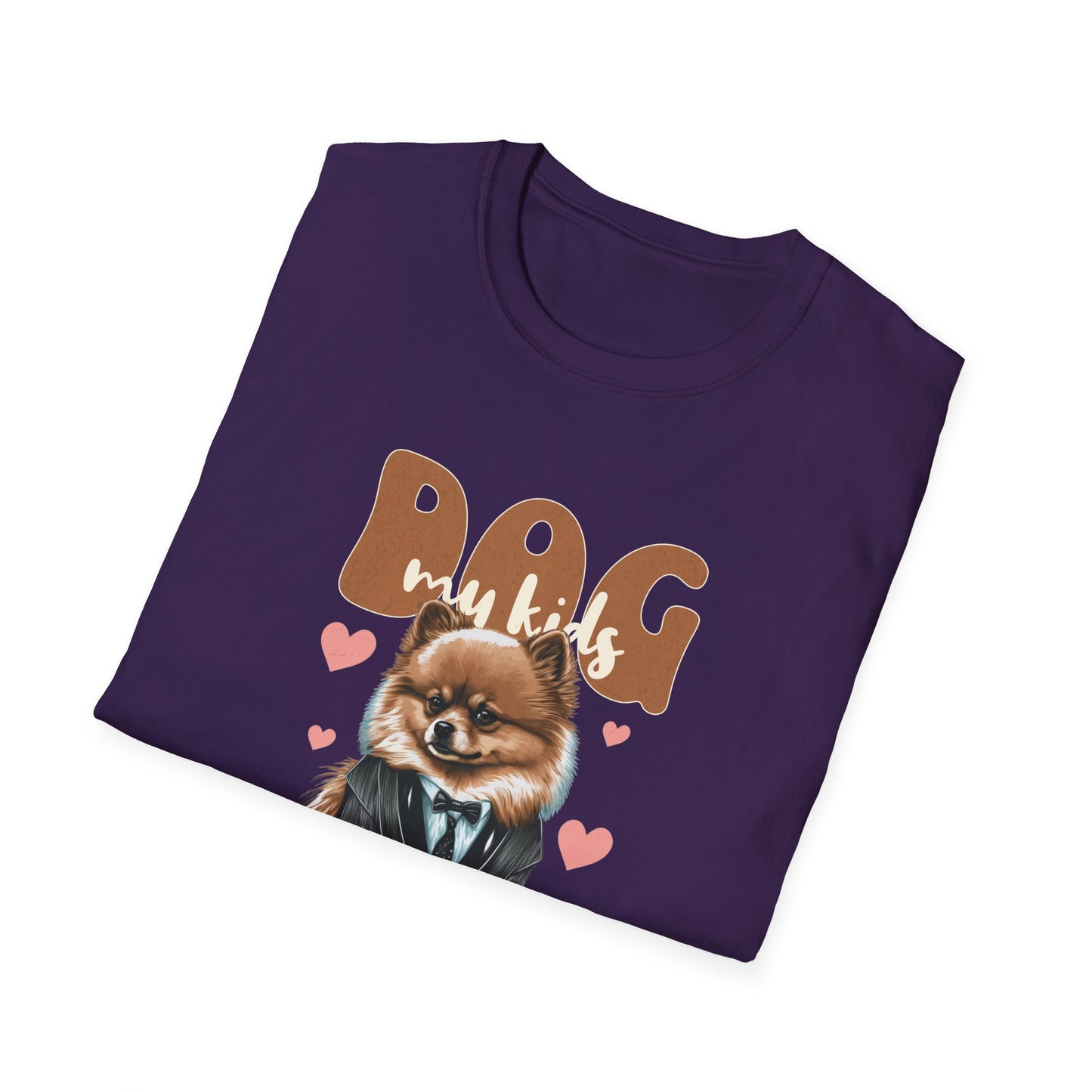 Dog Mom Softstyle T-Shirt - My Kids Have Paw Print Design