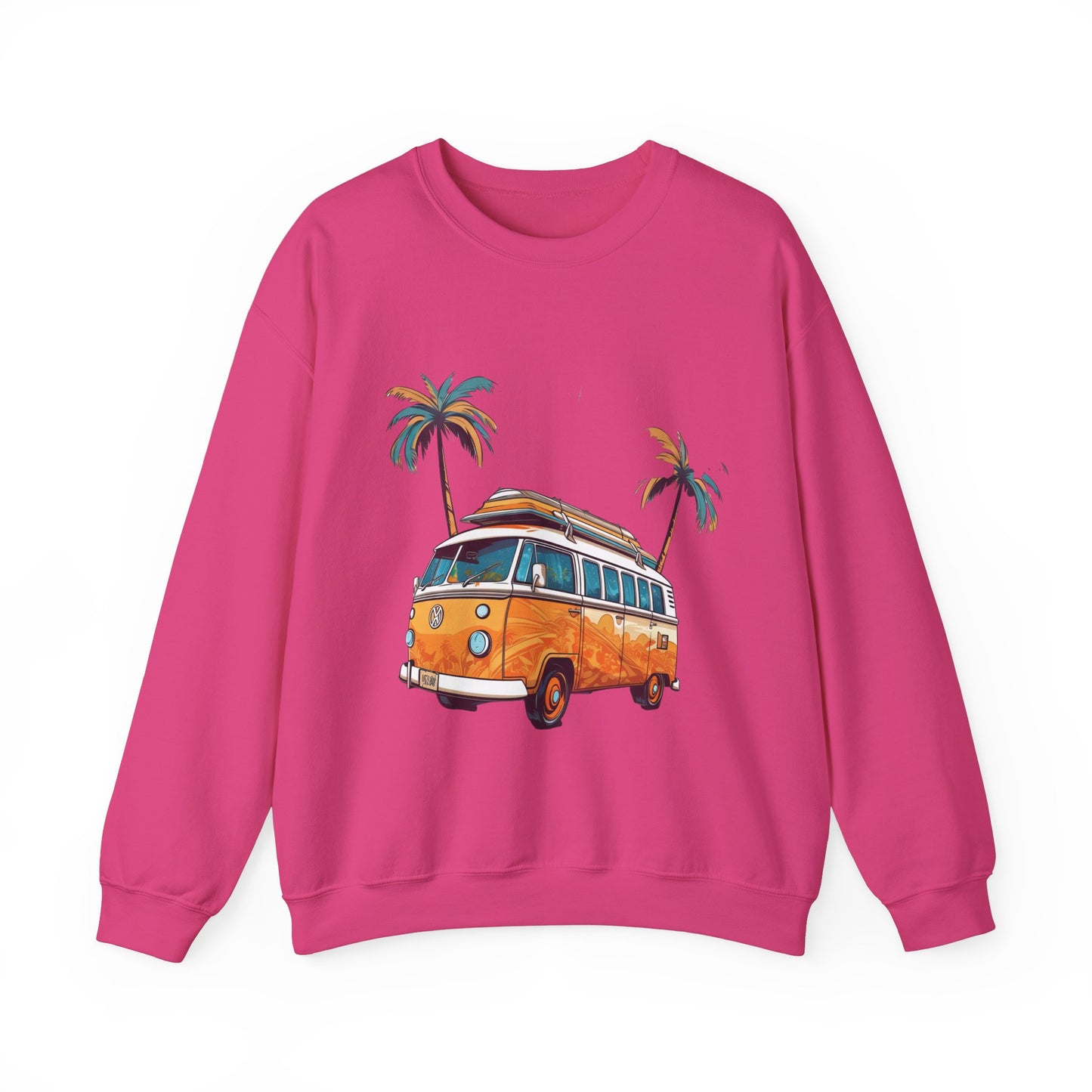 Retro Surf Van - Unisex Heavy Blend™ Crewneck Sweatshirt