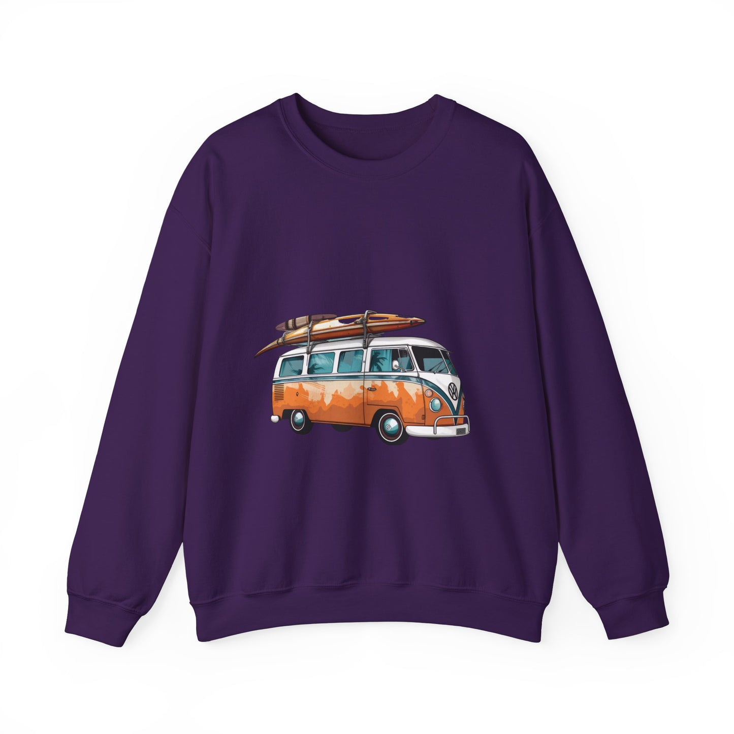 Retro Surf Van - Unisex Heavy Blend™ Crewneck Sweatshirt