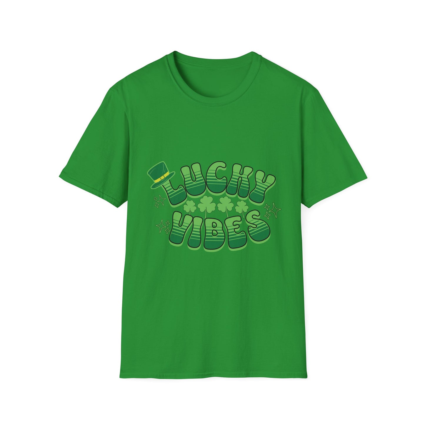 Lucky Vibes Unisex Softstyle T-Shirt - Perfect for St. Patrick's Day Celebrations