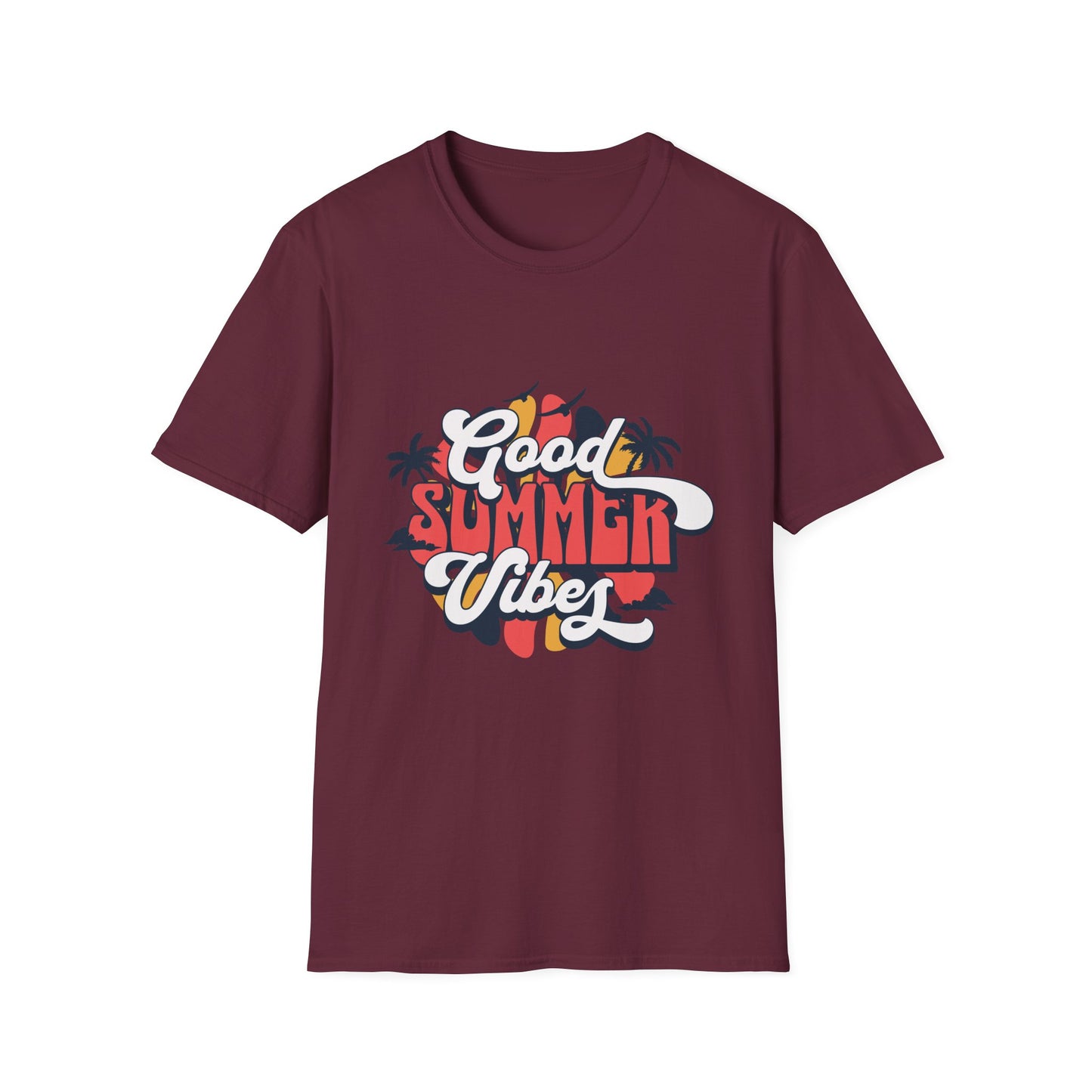 Summer Vibes T-Shirt, Good Summer Vibes Tee, Unisex Graphic Shirt, Beachwear, Vacation Outfit, Casual Wear, Gift Idea