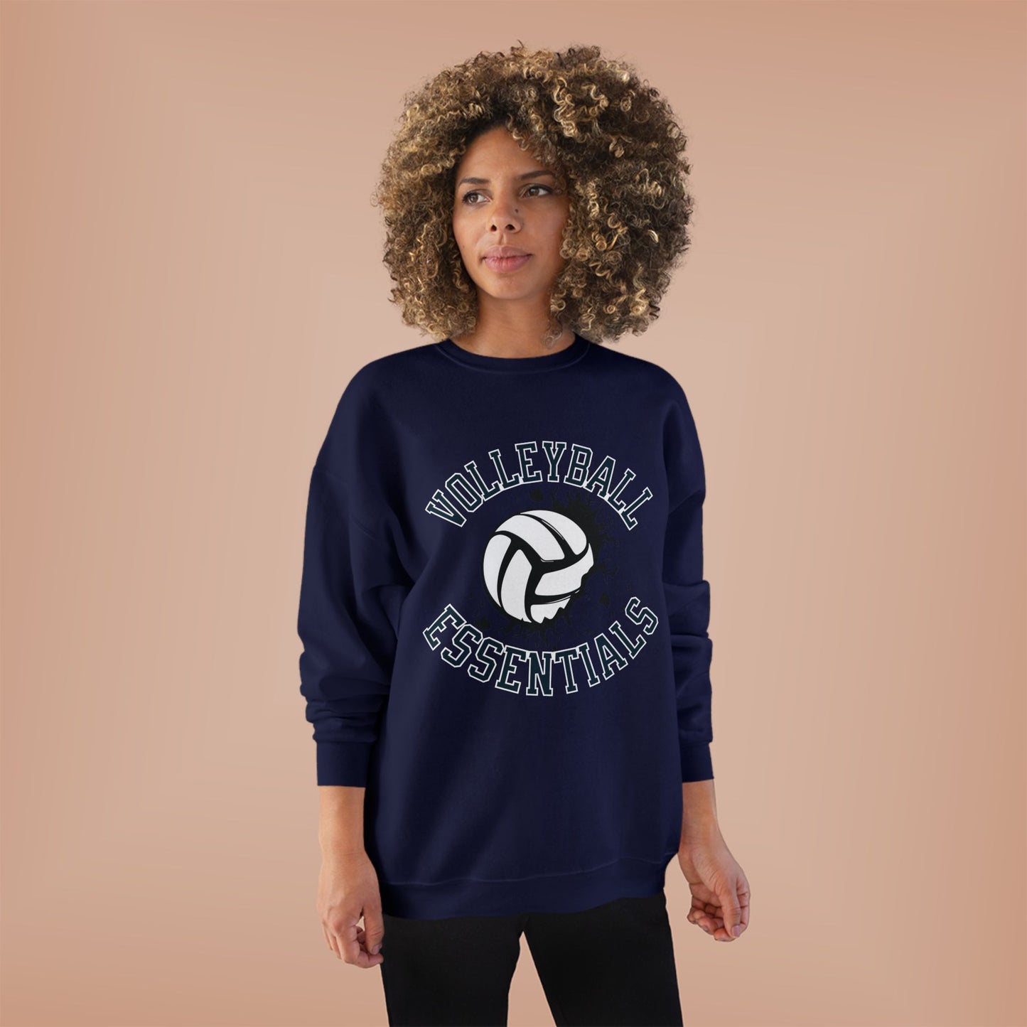 Volleyball Essentials Eco-Friendly Sweatshirt, Casual Sportswear, Gift for Volleyball Players, Team Apparel, Workout Clothing