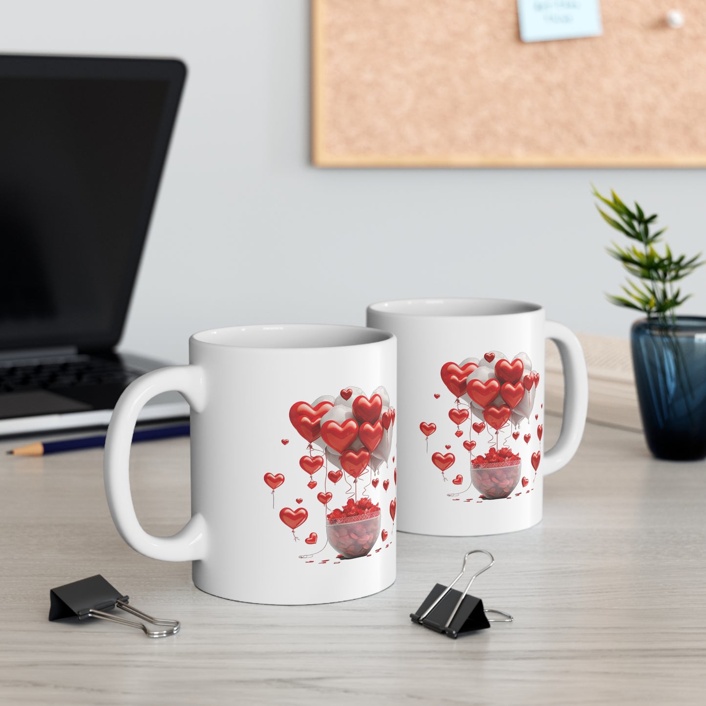 Valentine's Heart Basket: Ceramic Mug 11oz