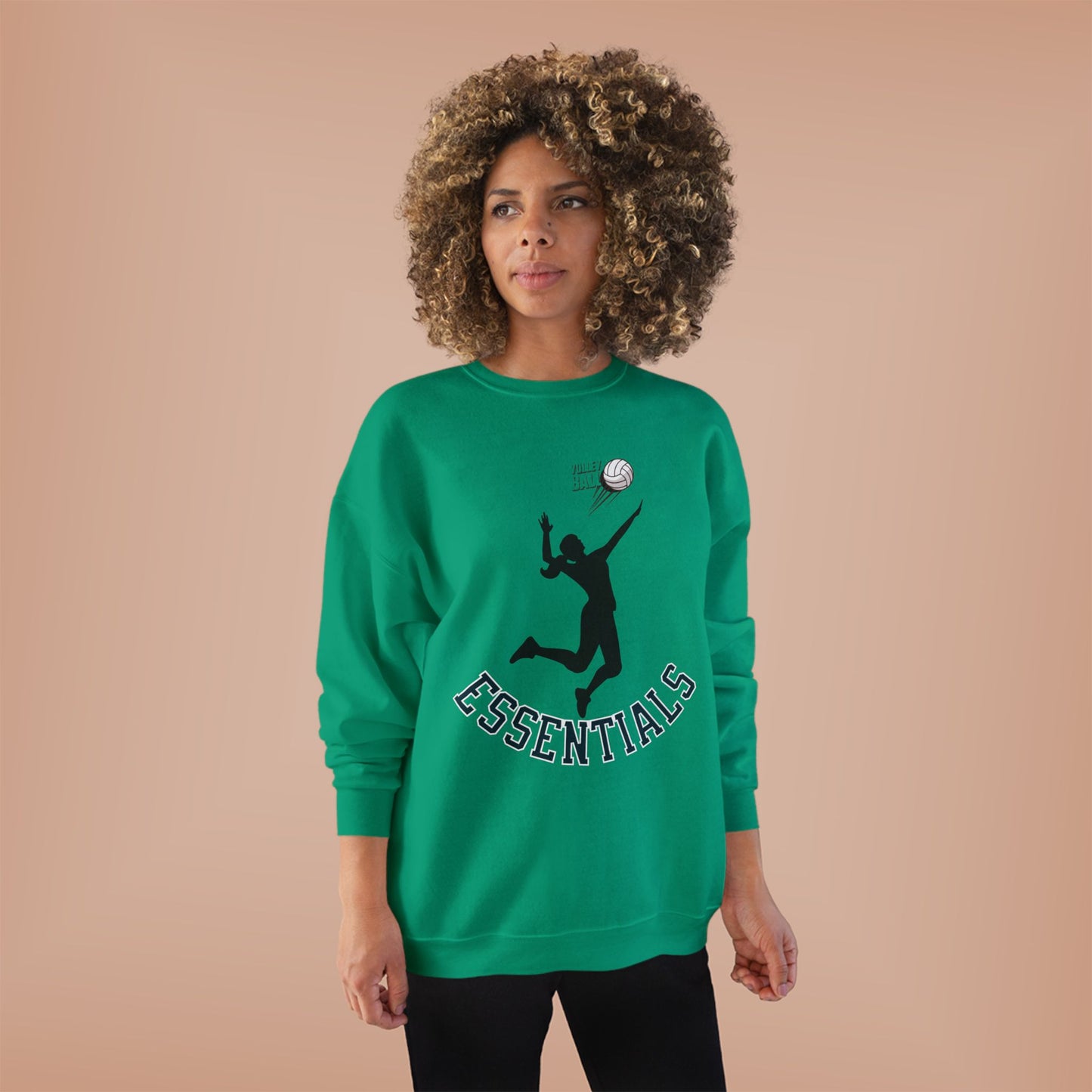 Stylish Eco-Friendly Crewneck Sweatshirt with 'Essentials' Graphic | Ideal for Athletes, Casual Wear, Sports Events and Holiday Gifts