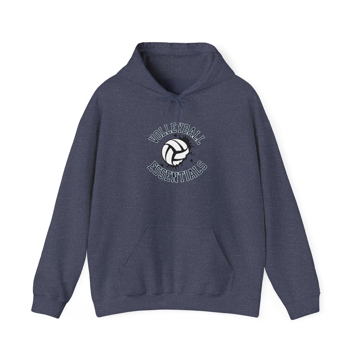 Volleyball Essentials Hoodie, Unisex Heavy Blend Sweatshirt for Players, Sporty Gift, Workout Wear, Casual Comfort