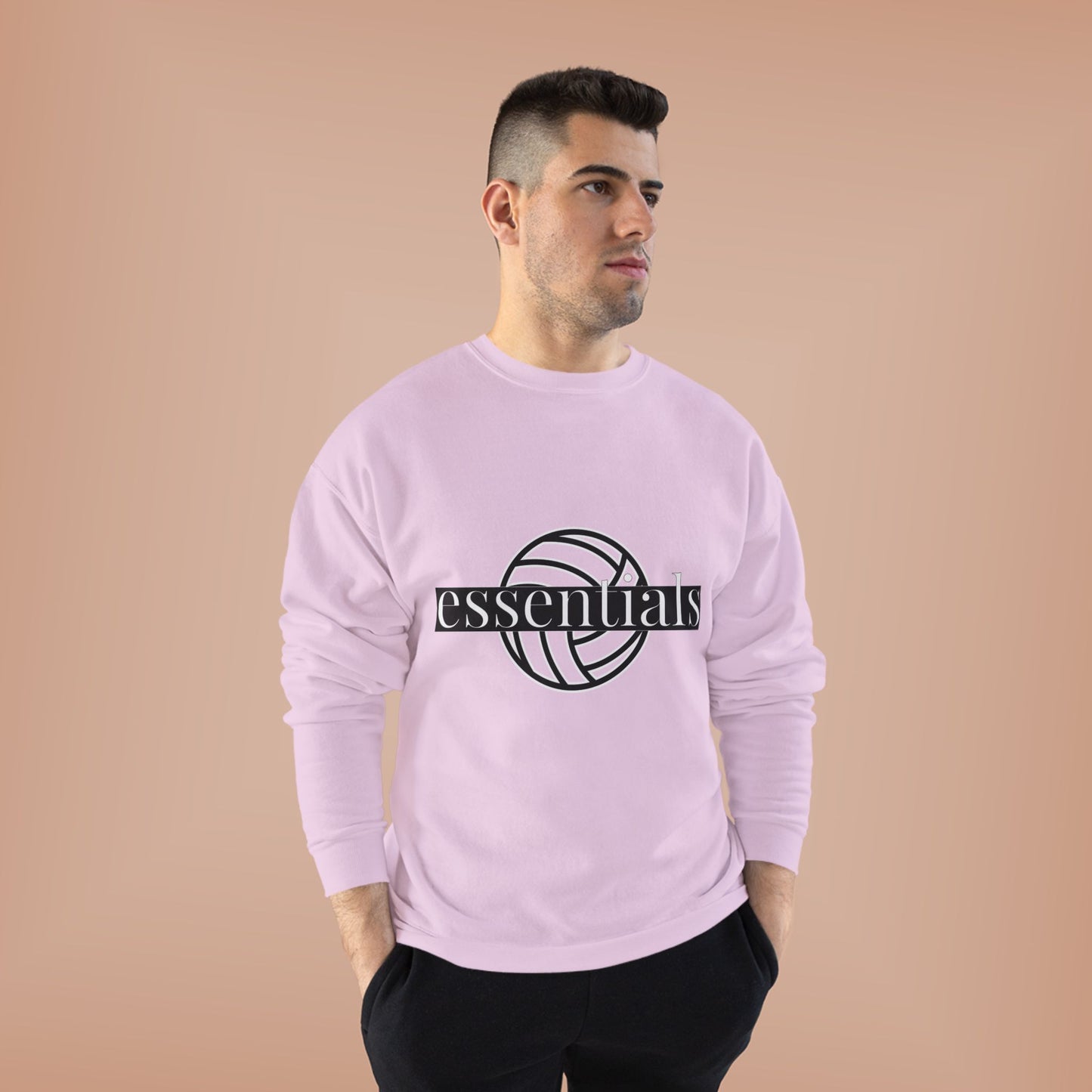 Unisex Eco-Friendly Volleyball Sweatshirt, Casual Sportswear for Athletes, Great for Gifts, Team Spiritwear, Eco-Conscious Fashion
