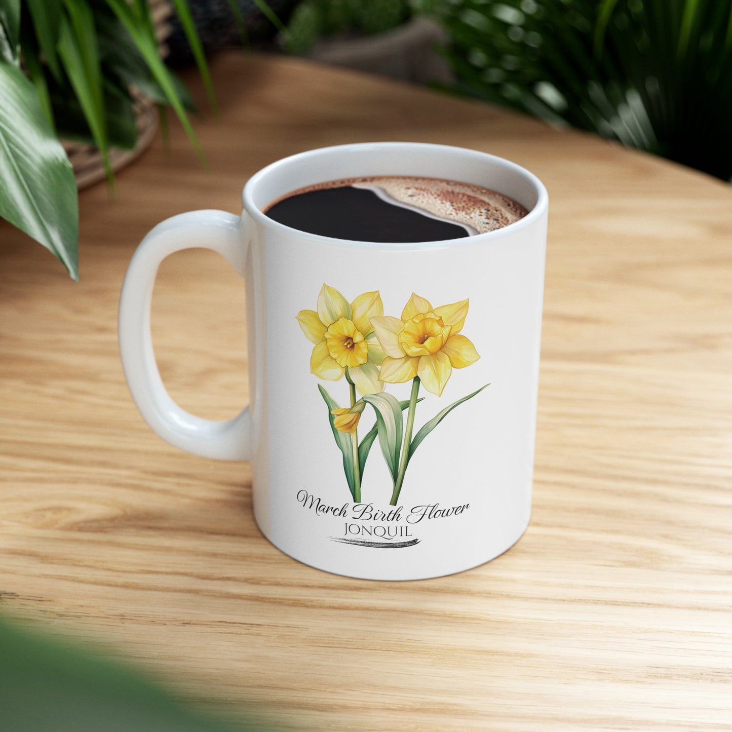 March Birth Flower (Jonquil): Ceramic Mug 11oz