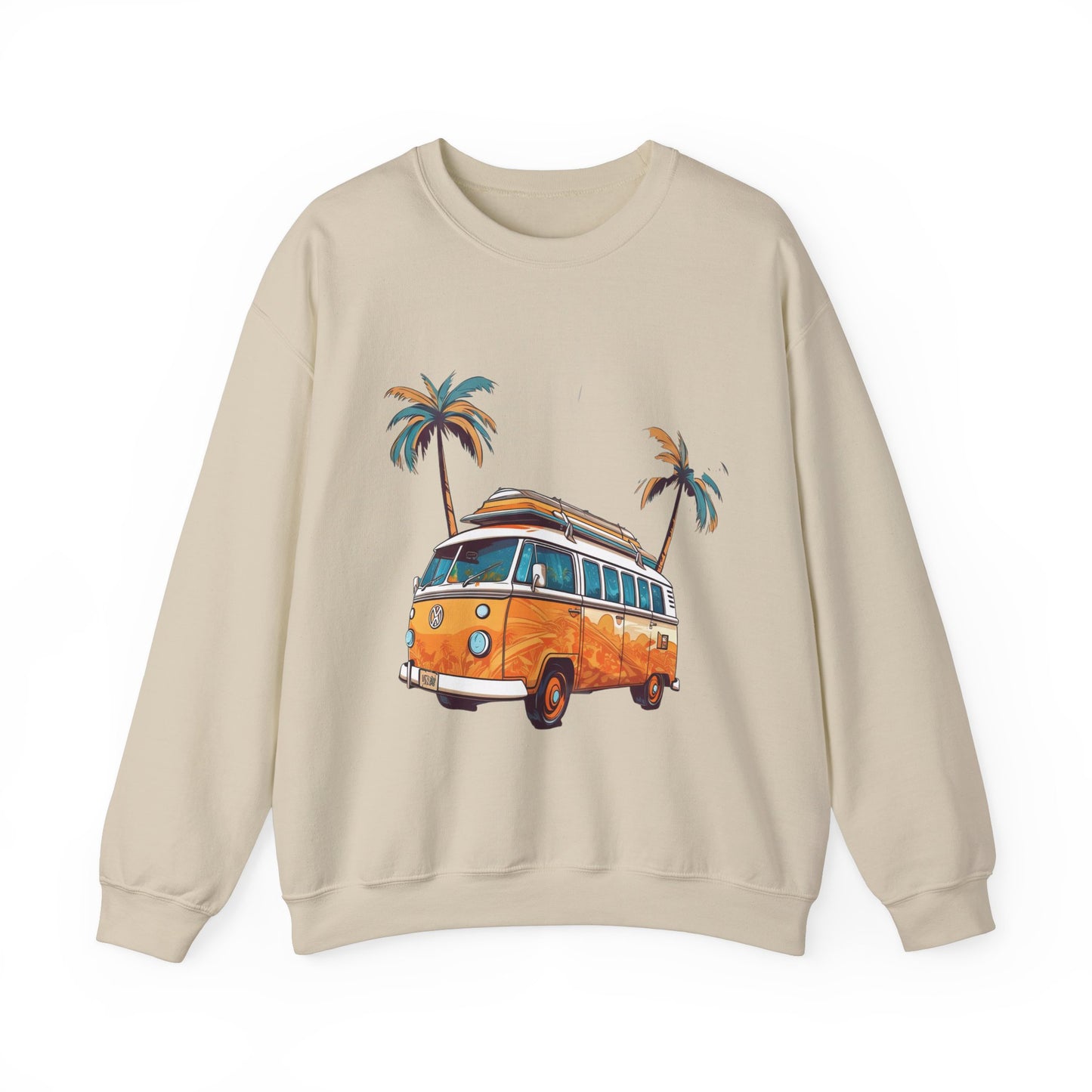 Retro Surf Van - Unisex Heavy Blend™ Crewneck Sweatshirt
