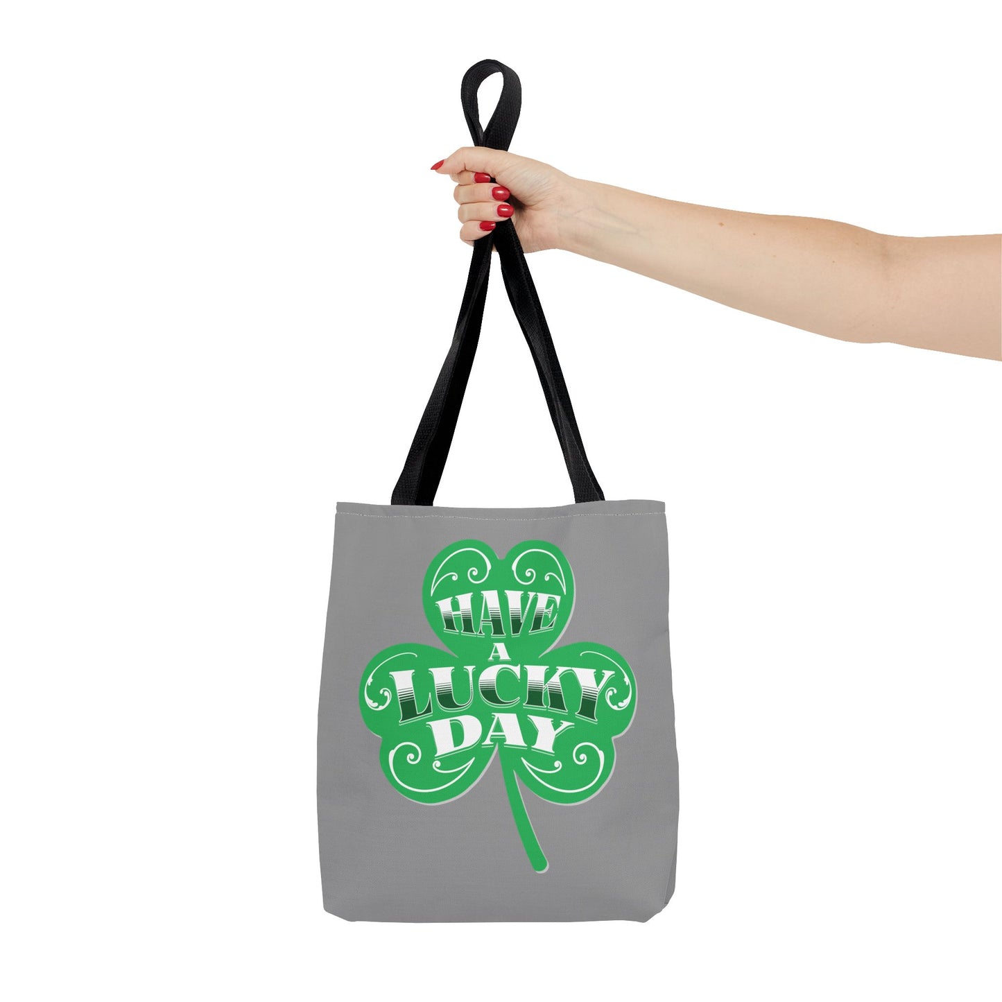 Lucky Day Tote Bag - St. Patrick's Day Gift, Eco-Friendly Shopper, Fun Everyday Use, Green Clover Design, Lucky Charm