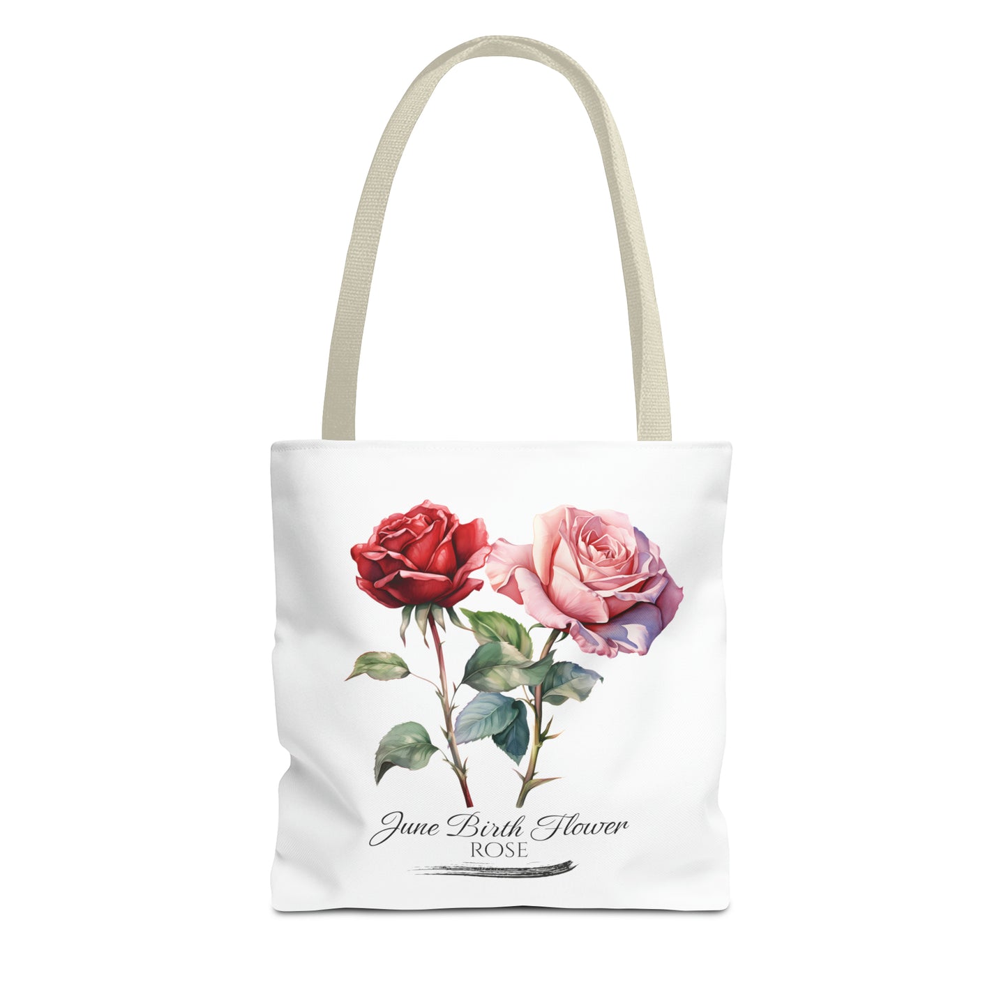 June Birth Flower: Rose - Tote Bag (AOP)