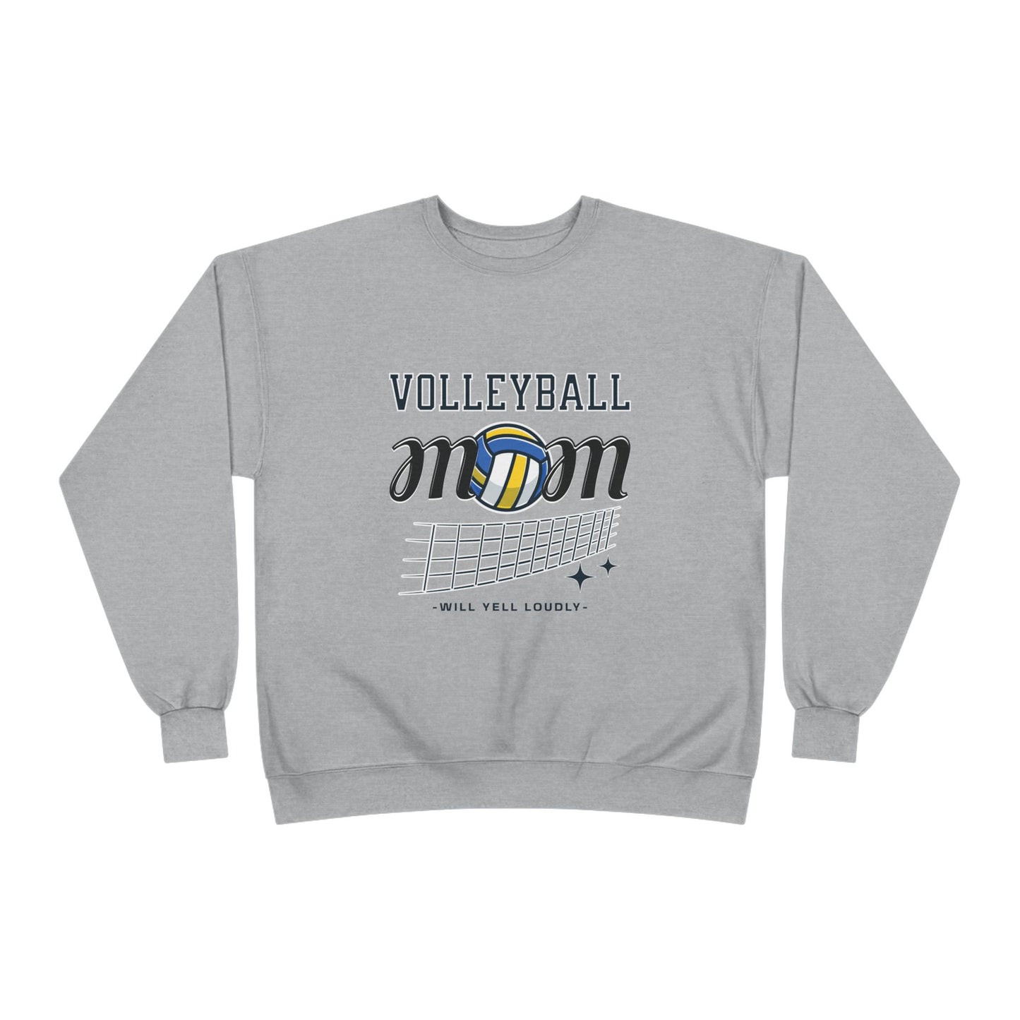 Volleyball Mom Eco-Friendly Crewneck Sweatshirt, Mother's Day Gift, Sports Apparel, Gamer Sweatshirt, Family Celebration Wear
