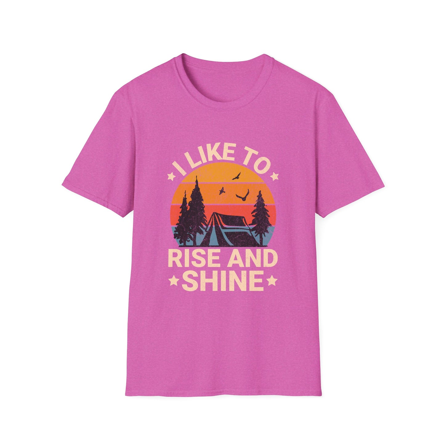 Rise And Shine Graphic Tee, Morning Person Shirt, Positive Vibes Top, Inspirational Quote Tee, Unisex Softstyle Tshirt, Comfortable Tee