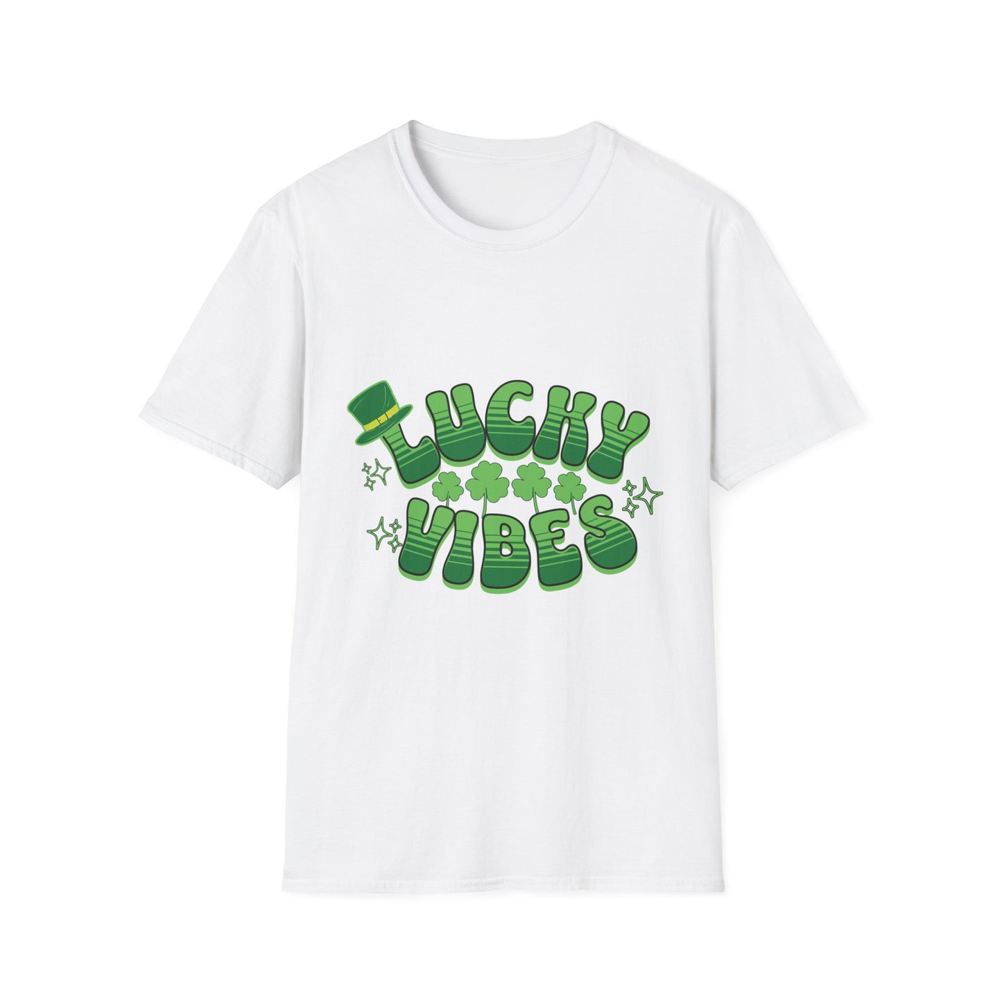 Lucky Vibes Unisex Softstyle T-Shirt - Perfect for St. Patrick's Day Celebrations