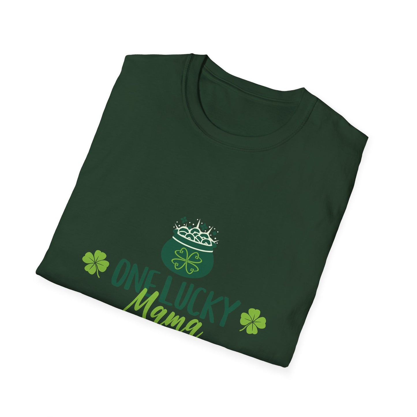 One Lucky Mama Unisex Softstyle T-Shirt for St. Patrick's Day