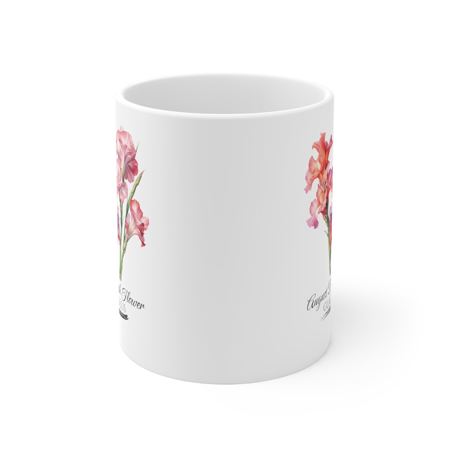 August Birth Flower (Gladiolus): Ceramic Mug 11oz